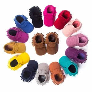 2016 New Suede Tassel Bow pu leather Newborn Baby Infant Toddler baby Moccasins Soft Mocc Bebe Non-slip Prewalker Baby Shoes