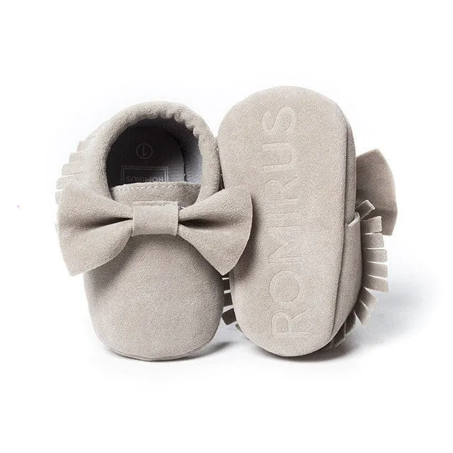 2016 New Suede Tassel Bow pu leather Newborn Baby Infant Toddler baby Moccasins Soft Mocc Bebe Non-slip Prewalker Baby Shoes