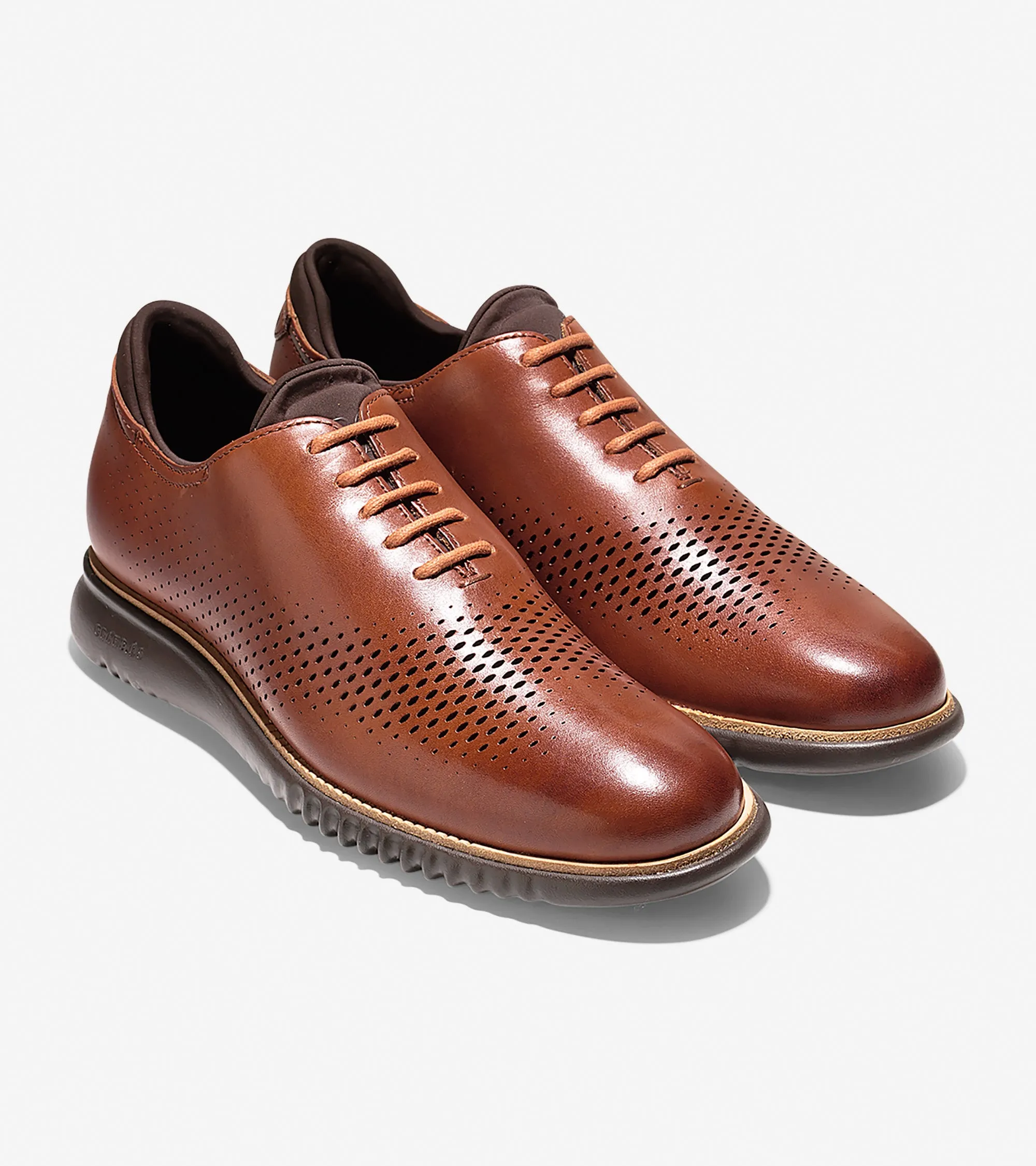 2.ZERØGRAND Lined Laser Wingtip Oxford