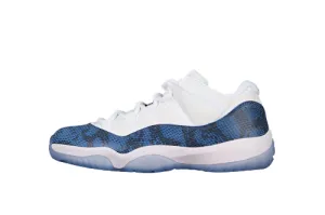 AIR JORDAN 11 RETRO LOW NAVY SNAKESKIN 2019 WHITE/BLACK