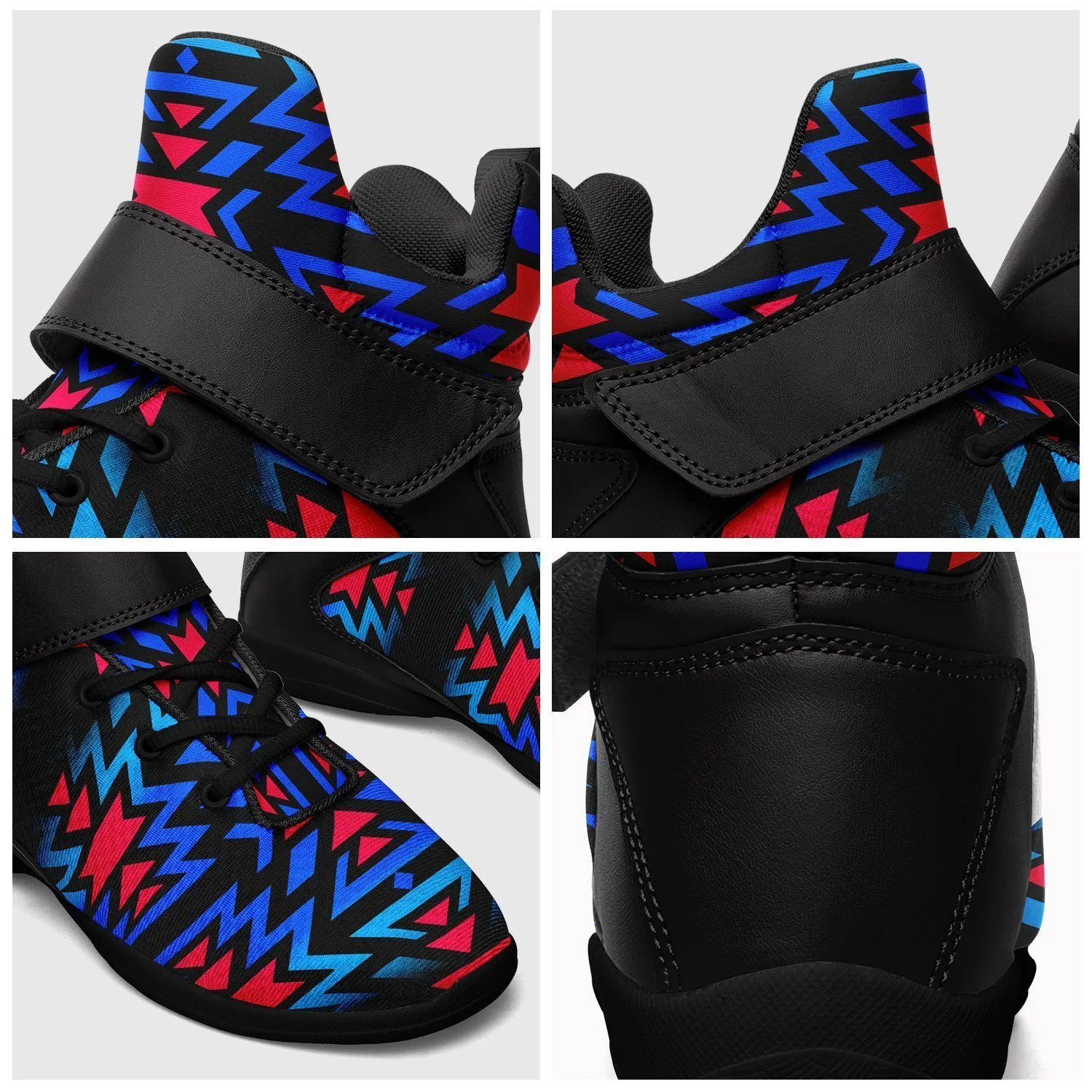 Black Fire Dragonfly Ipottaa Basketball / Sport High Top Shoes - Black Sole