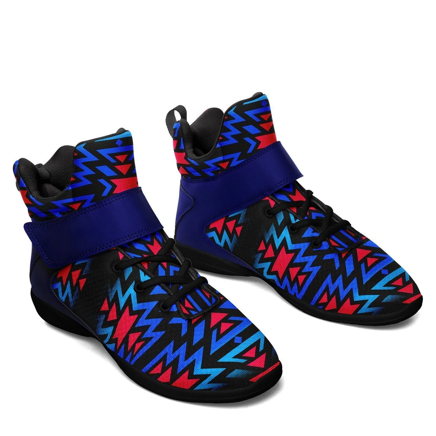 Black Fire Dragonfly Ipottaa Basketball / Sport High Top Shoes - Black Sole