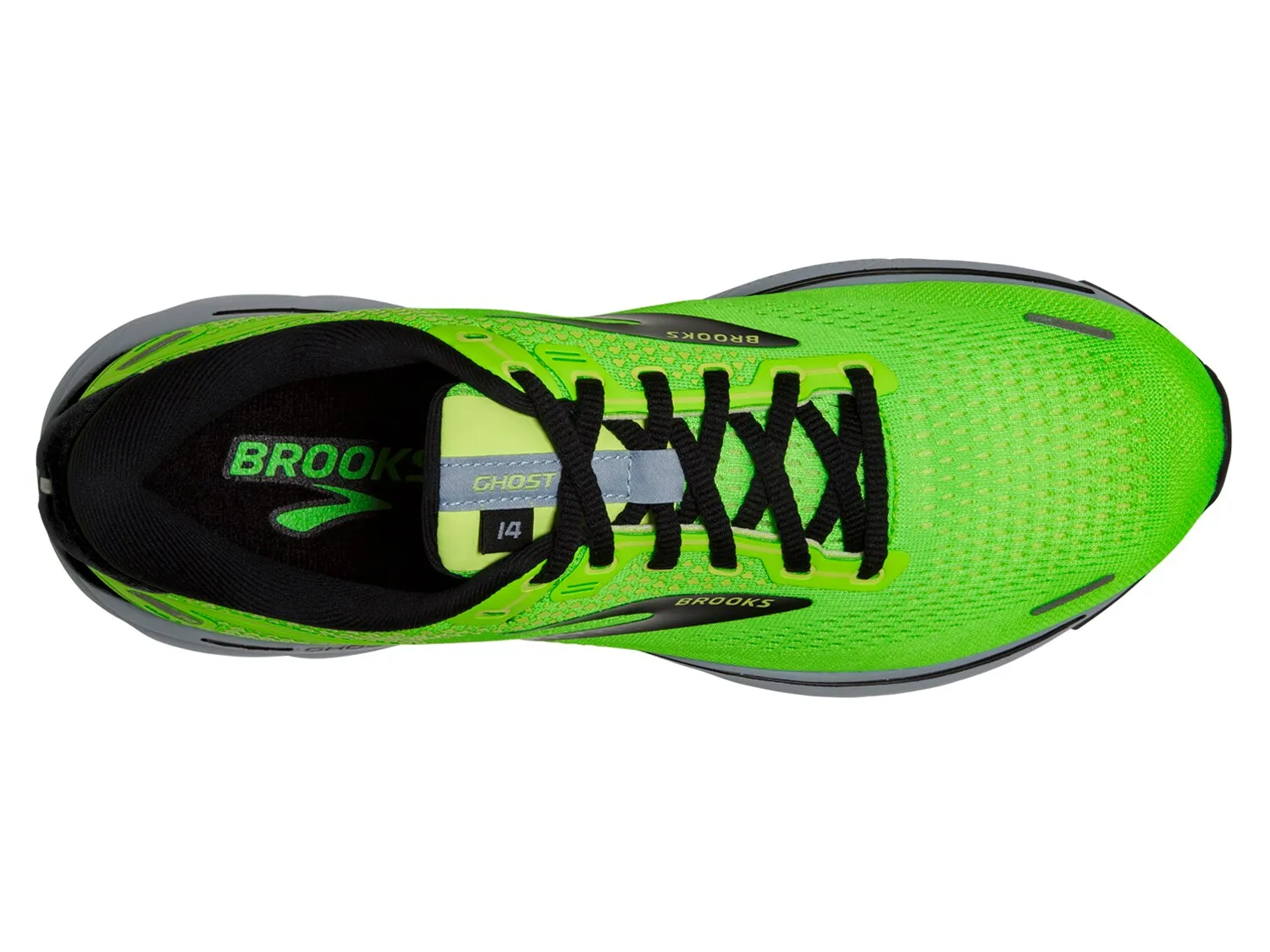 Brooks Ghost 14 sneakers, light green