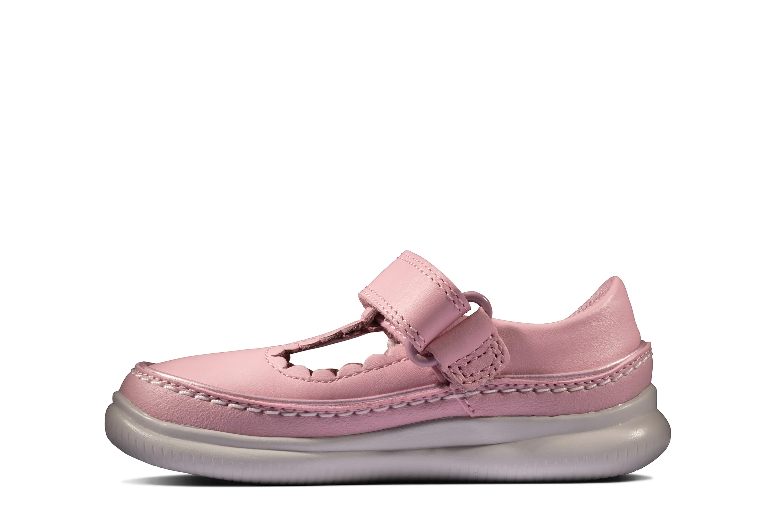 Clarks Crest Sky Infant Girls Pink T-Bar Shoe