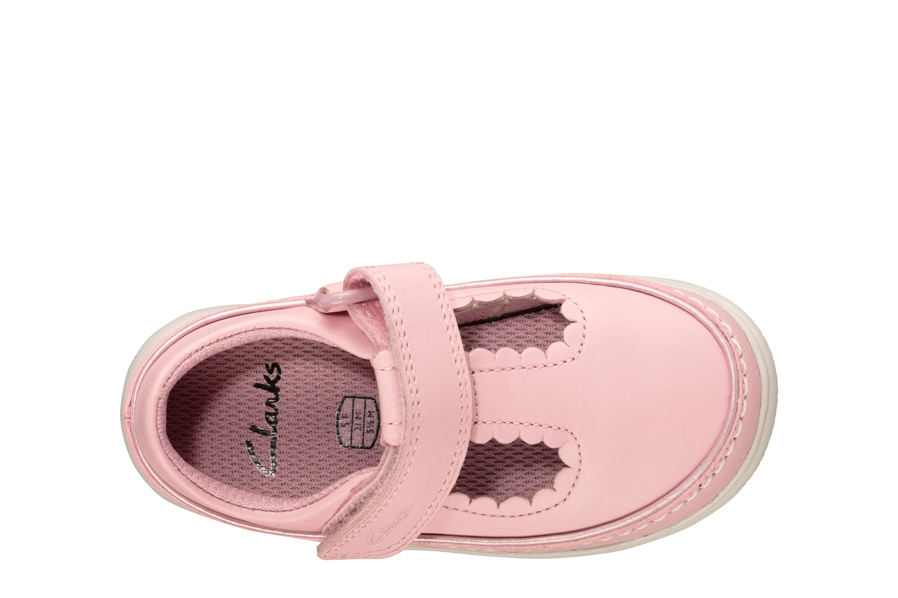 Clarks Crest Sky Infant Girls Pink T-Bar Shoe