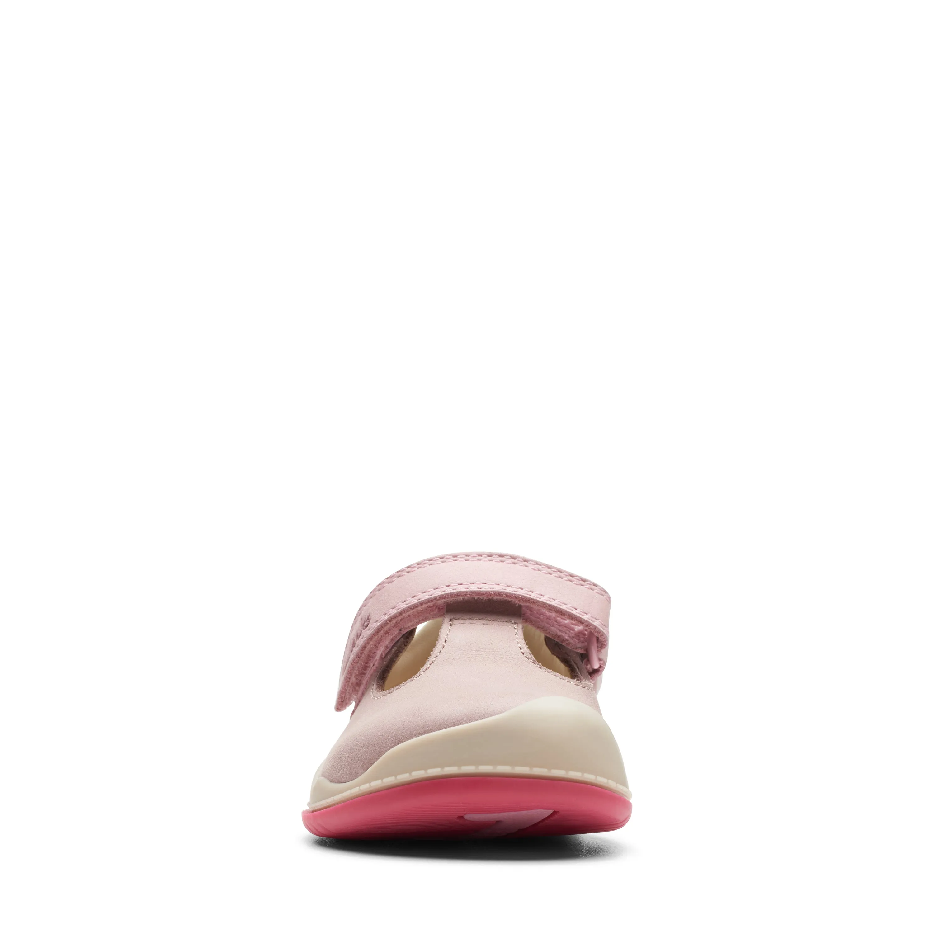 Clarks Roller Bright Girls Dusty Pink T-Bar Shoe