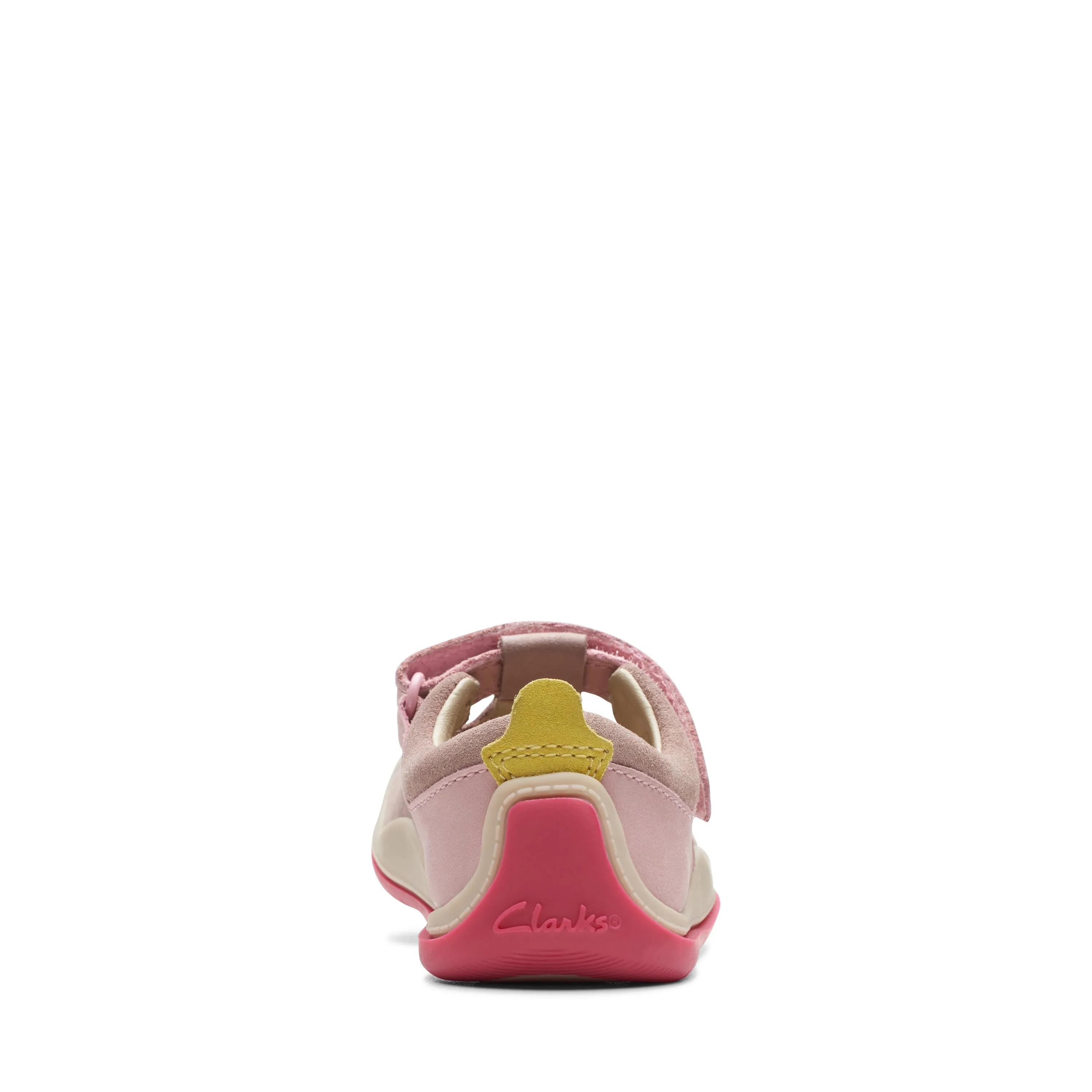 Clarks Roller Bright Girls Dusty Pink T-Bar Shoe