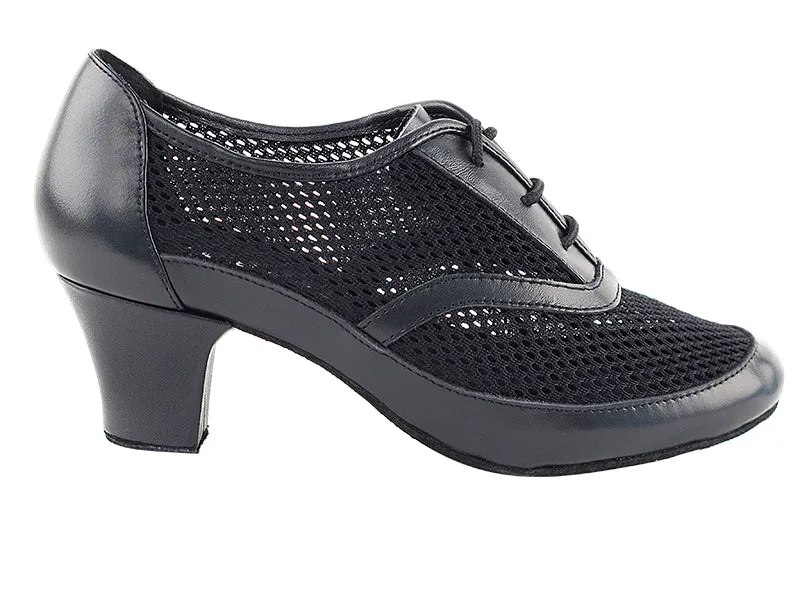 Competitive Dancer Series- Black Leather & Mesh Practice Shoe