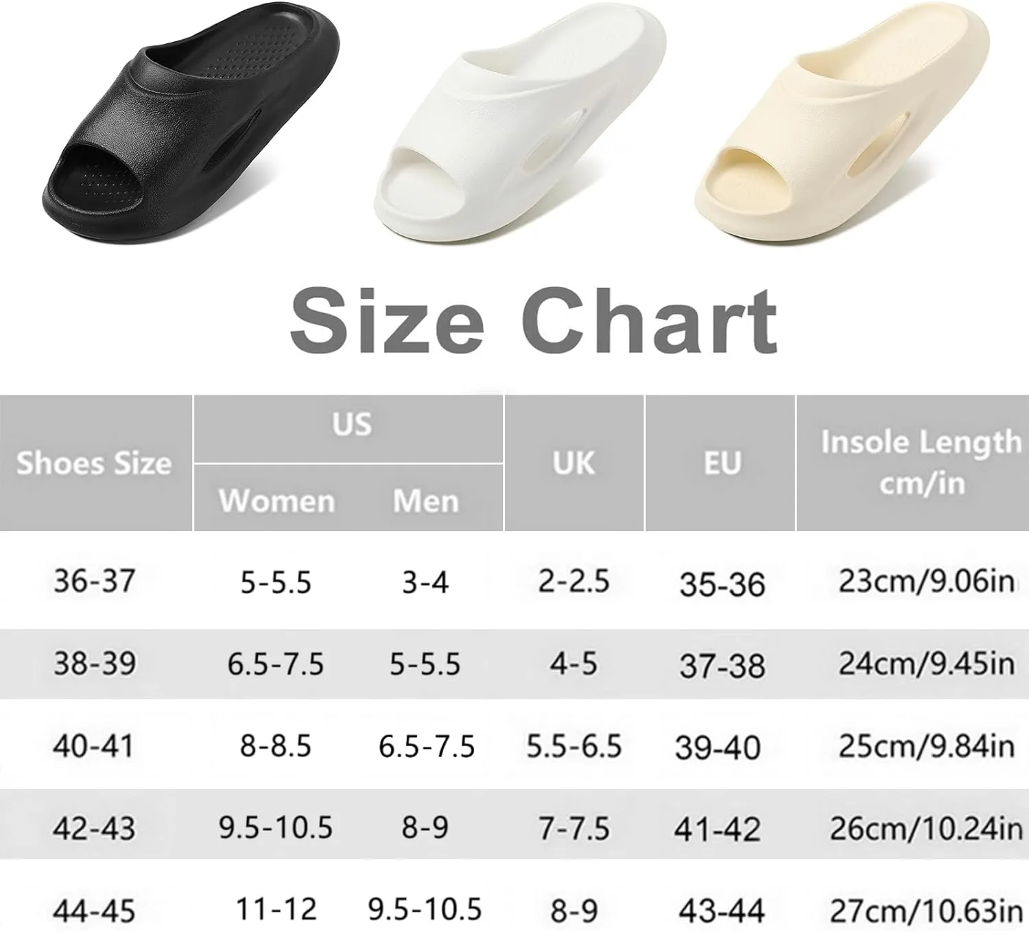 Cysincos Original Slippers for Men and Women Anti-slip Indoor Outdoor Cloud Slides Shoes Quick Drying Bathroom Beach Sandals Soft Cushion Thick Cloud Slippers