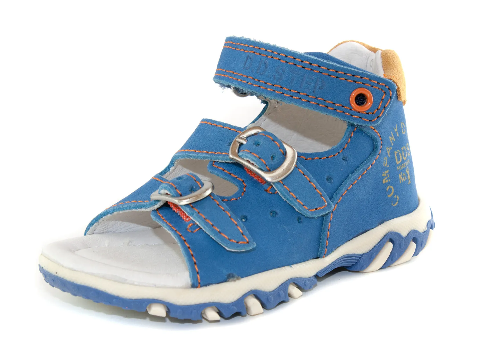 D.D. Step toddler boy sandals blue with buckles size US 4-8