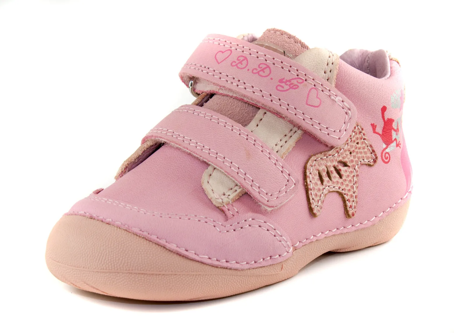 D.D. Step toddler girl shoes light pink Africa theme size US 4-8