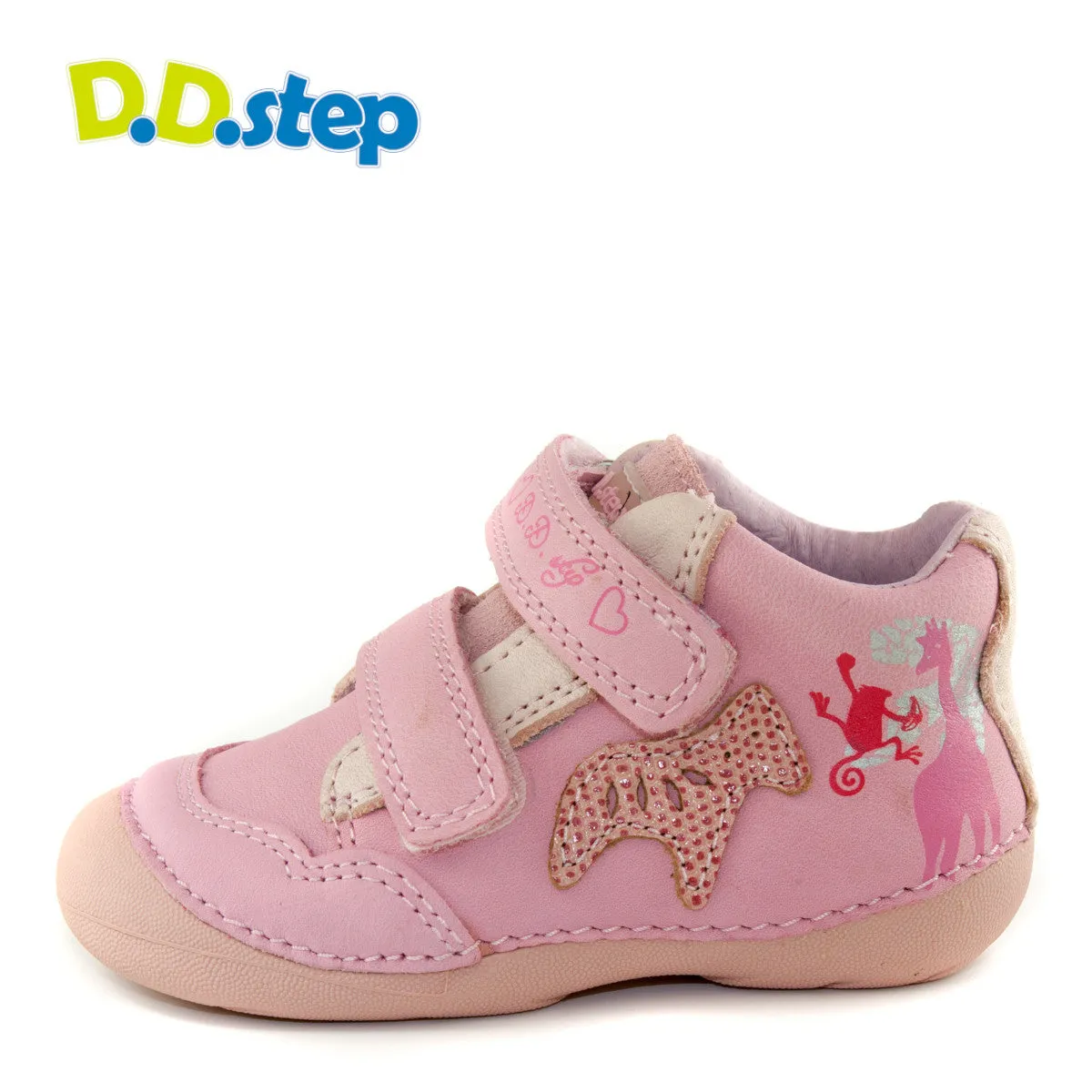 D.D. Step toddler girl shoes light pink Africa theme size US 4-8