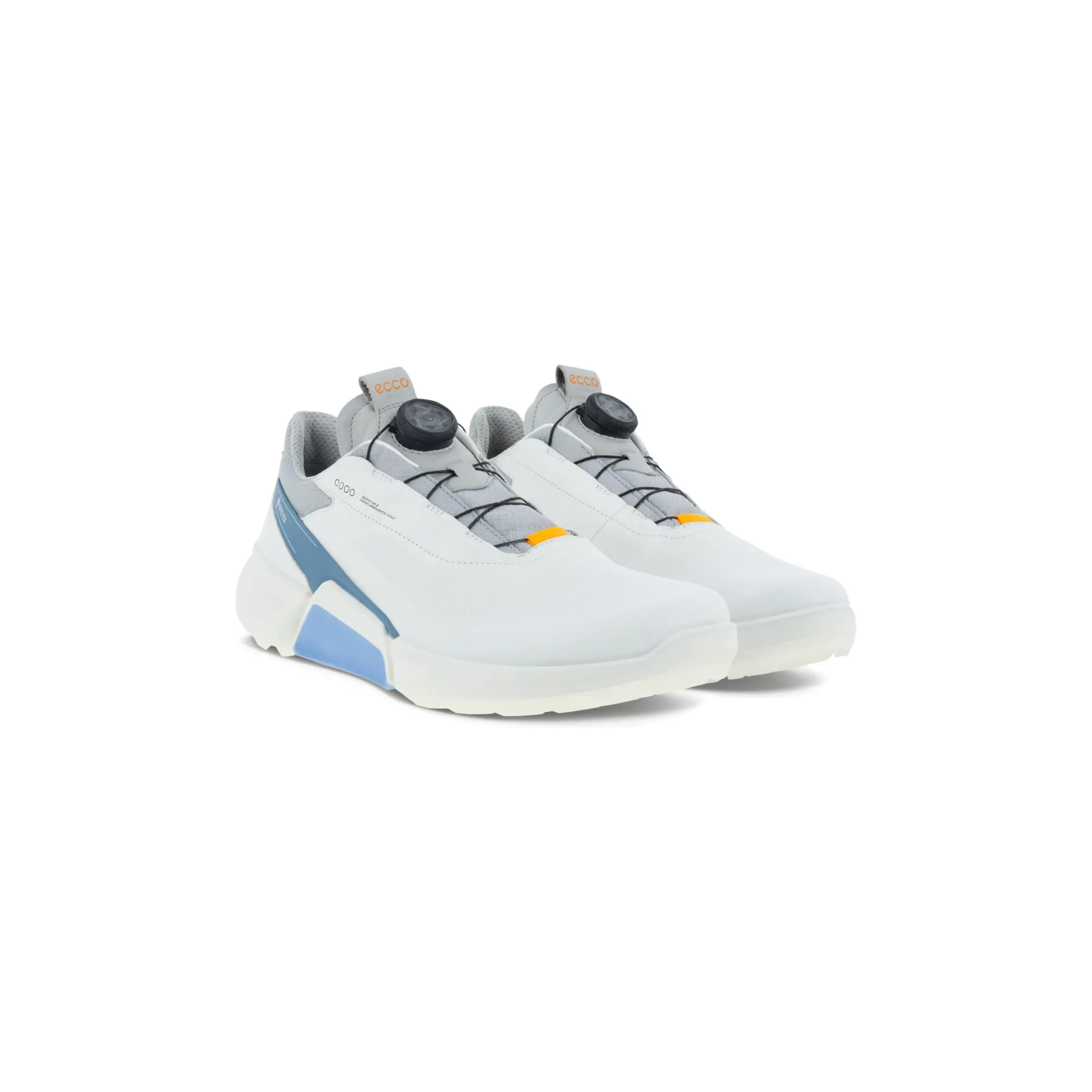 Ecco Men's Golf Biom H4 Boa Shoe in White/Retro Blue