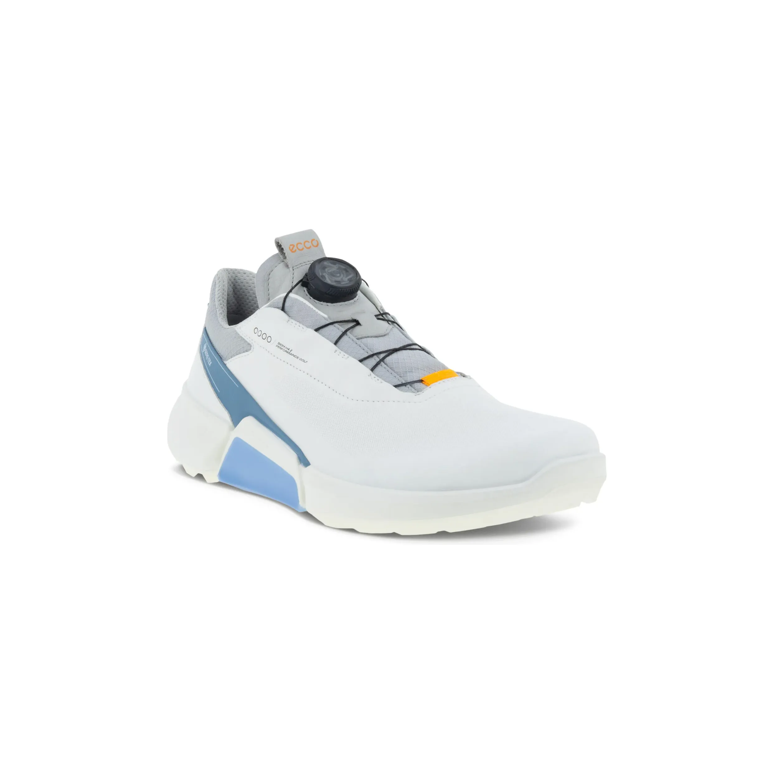 Ecco Men's Golf Biom H4 Boa Shoe in White/Retro Blue