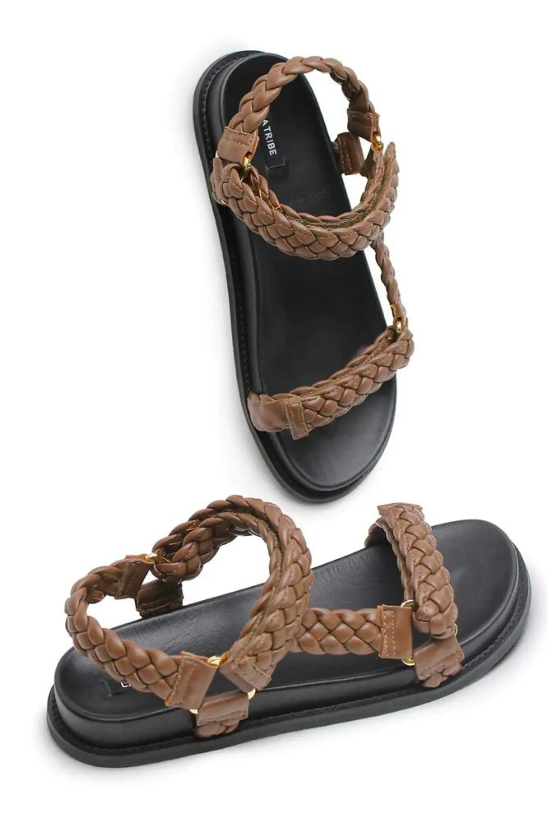 Elke Braided Sandal | Walnut