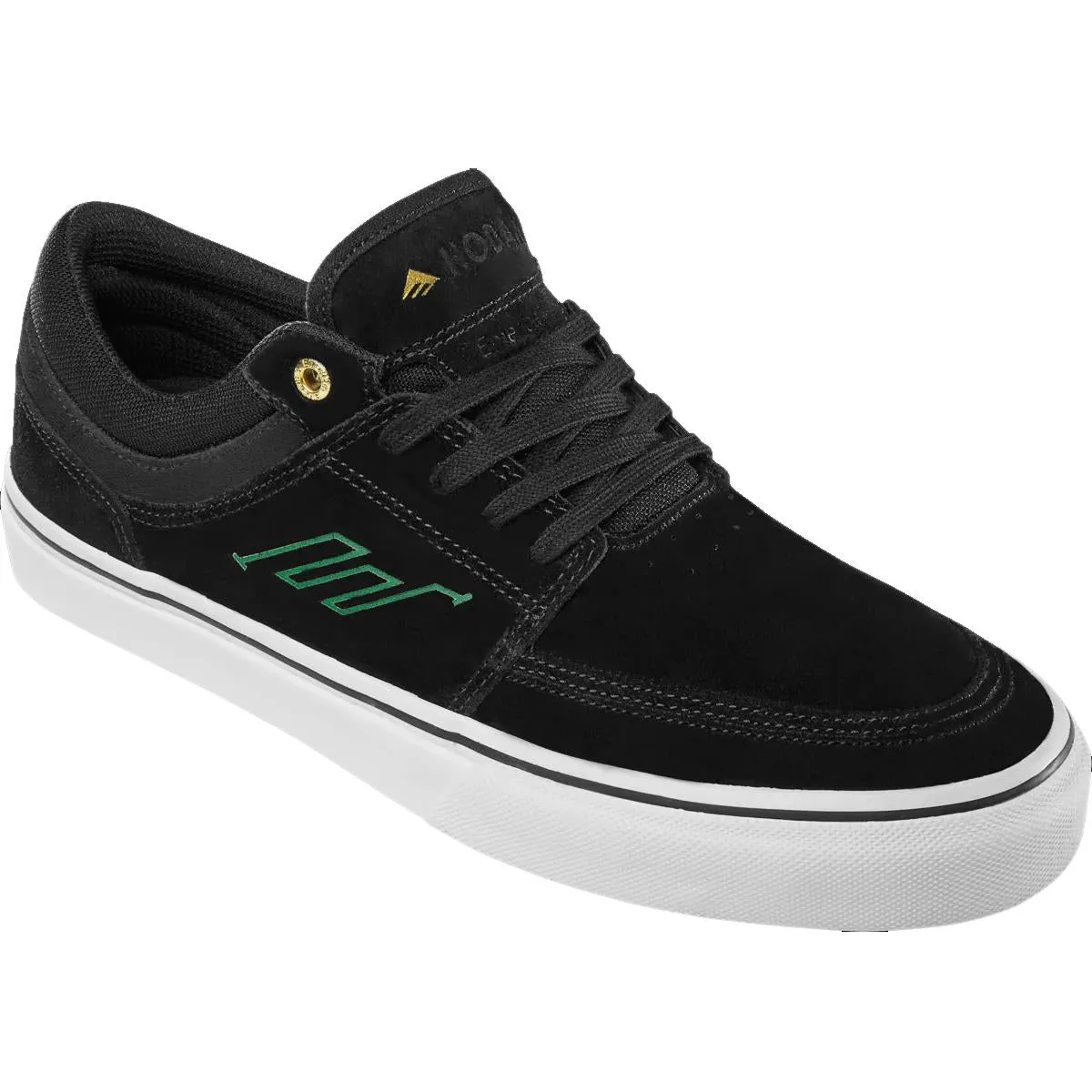 Emerica Hoban Black White Gold Skate Shoes