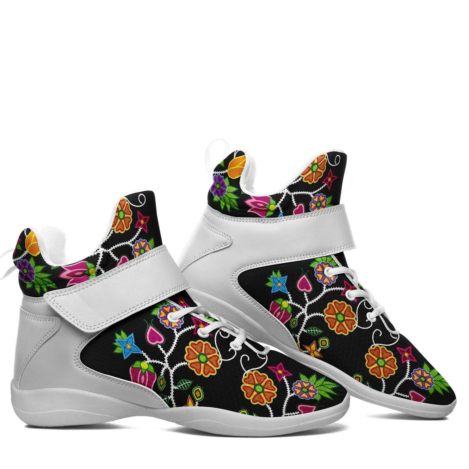 Floral Beadwork Ipottaa Basketball / Sport High Top Shoes