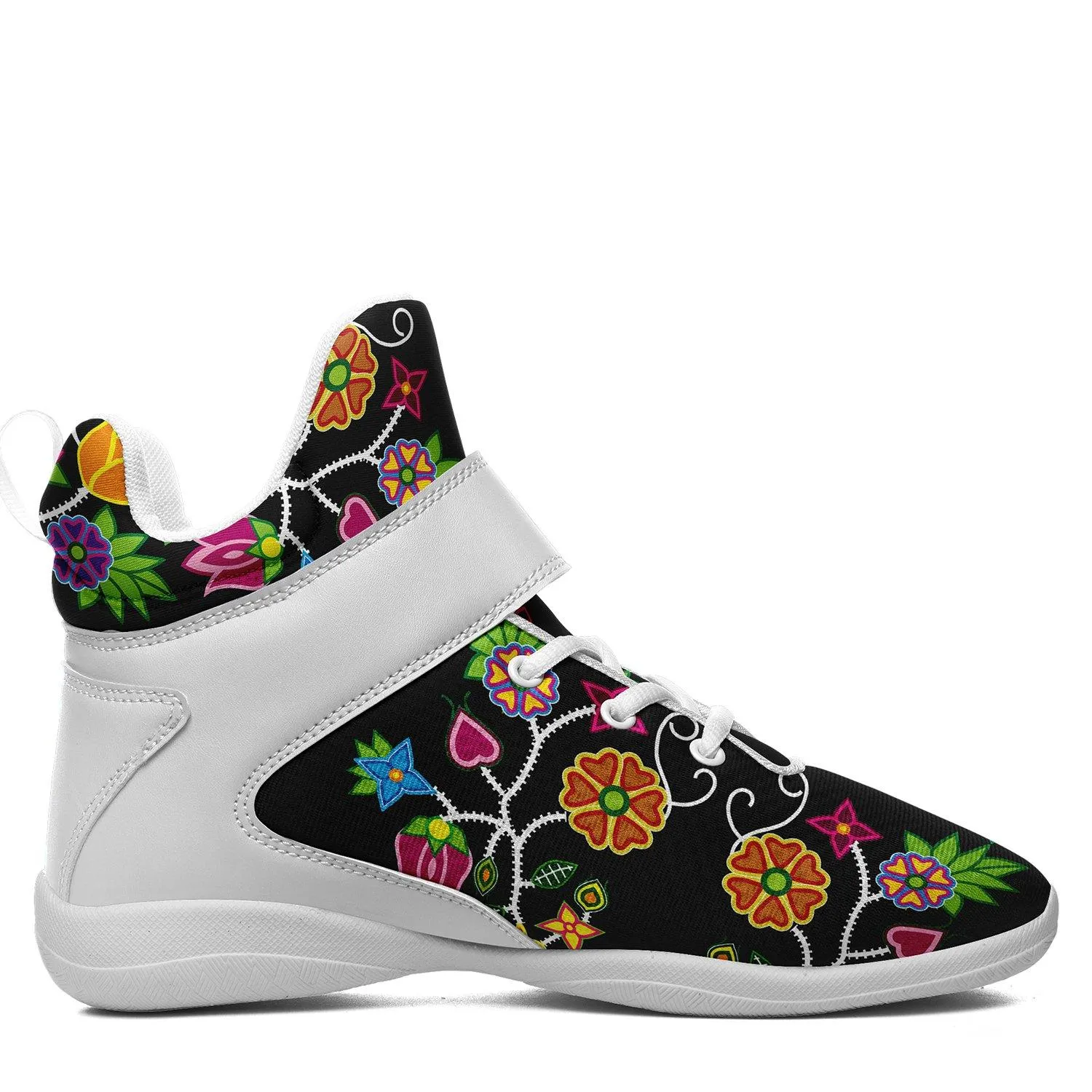 Floral Beadwork Ipottaa Basketball / Sport High Top Shoes