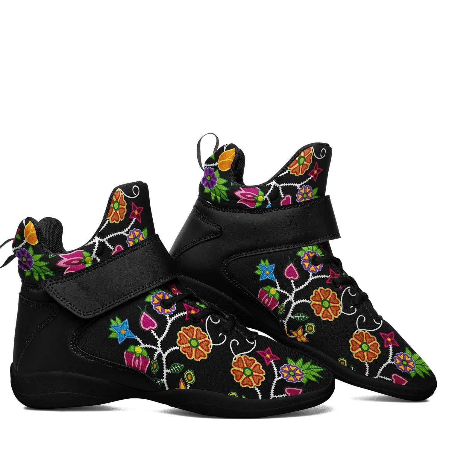 Floral Beadwork Ipottaa Basketball / Sport High Top Shoes