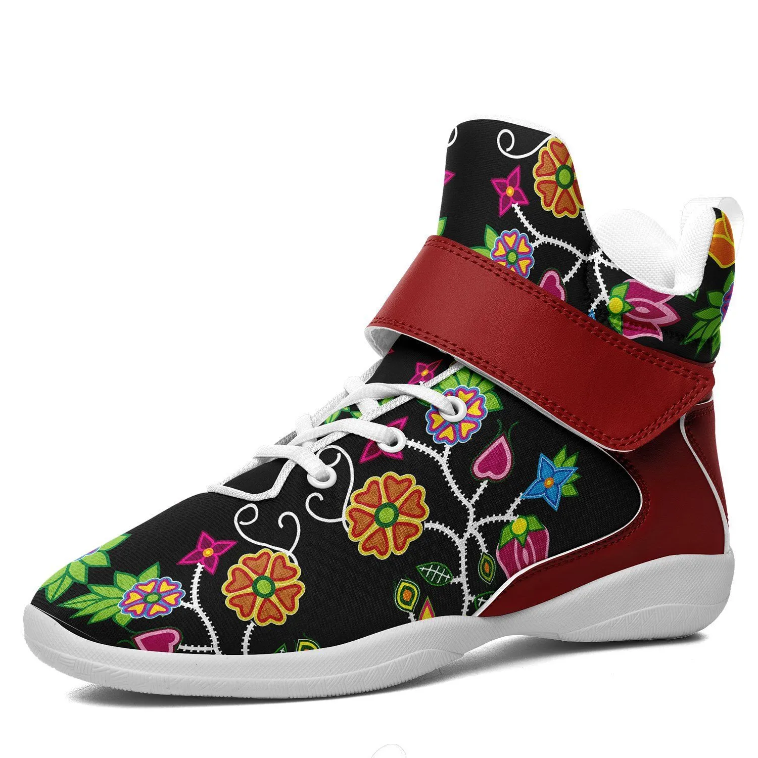 Floral Beadwork Kid's Ipottaa Basketball / Sport High Top Shoes