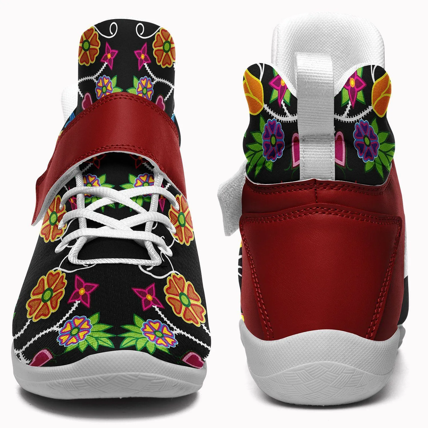 Floral Beadwork Kid's Ipottaa Basketball / Sport High Top Shoes