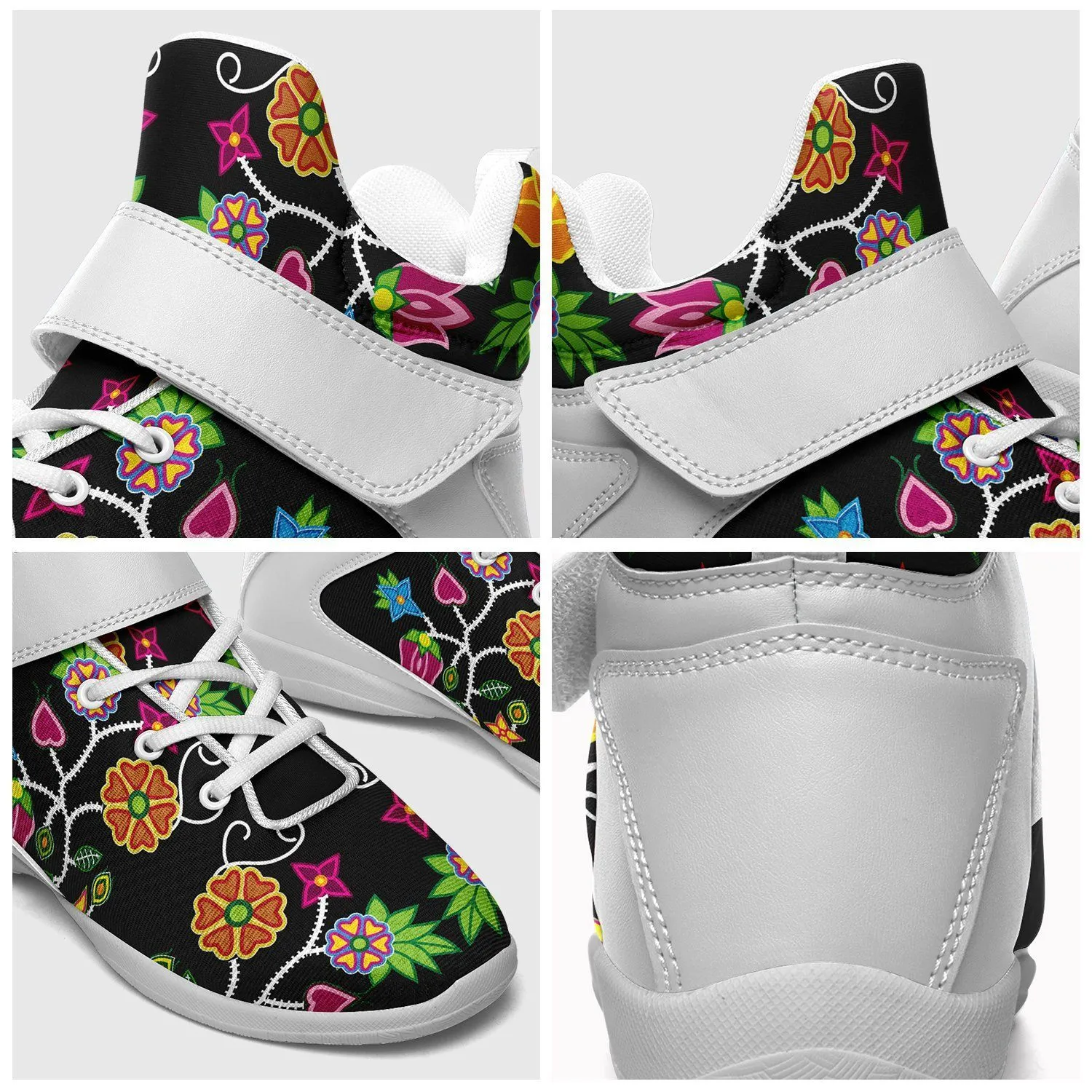 Floral Beadwork Kid's Ipottaa Basketball / Sport High Top Shoes