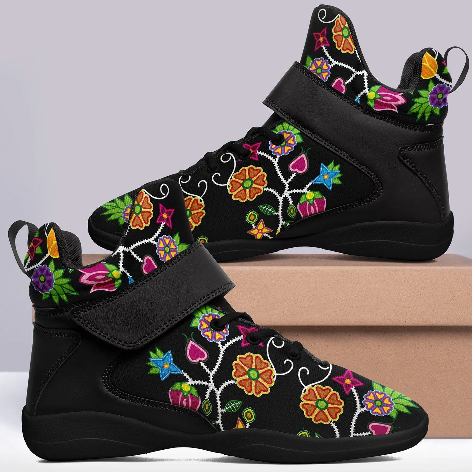 Floral Beadwork Kid's Ipottaa Basketball / Sport High Top Shoes