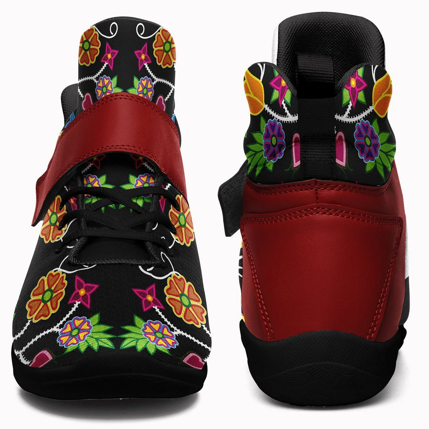 Floral Beadwork Kid's Ipottaa Basketball / Sport High Top Shoes