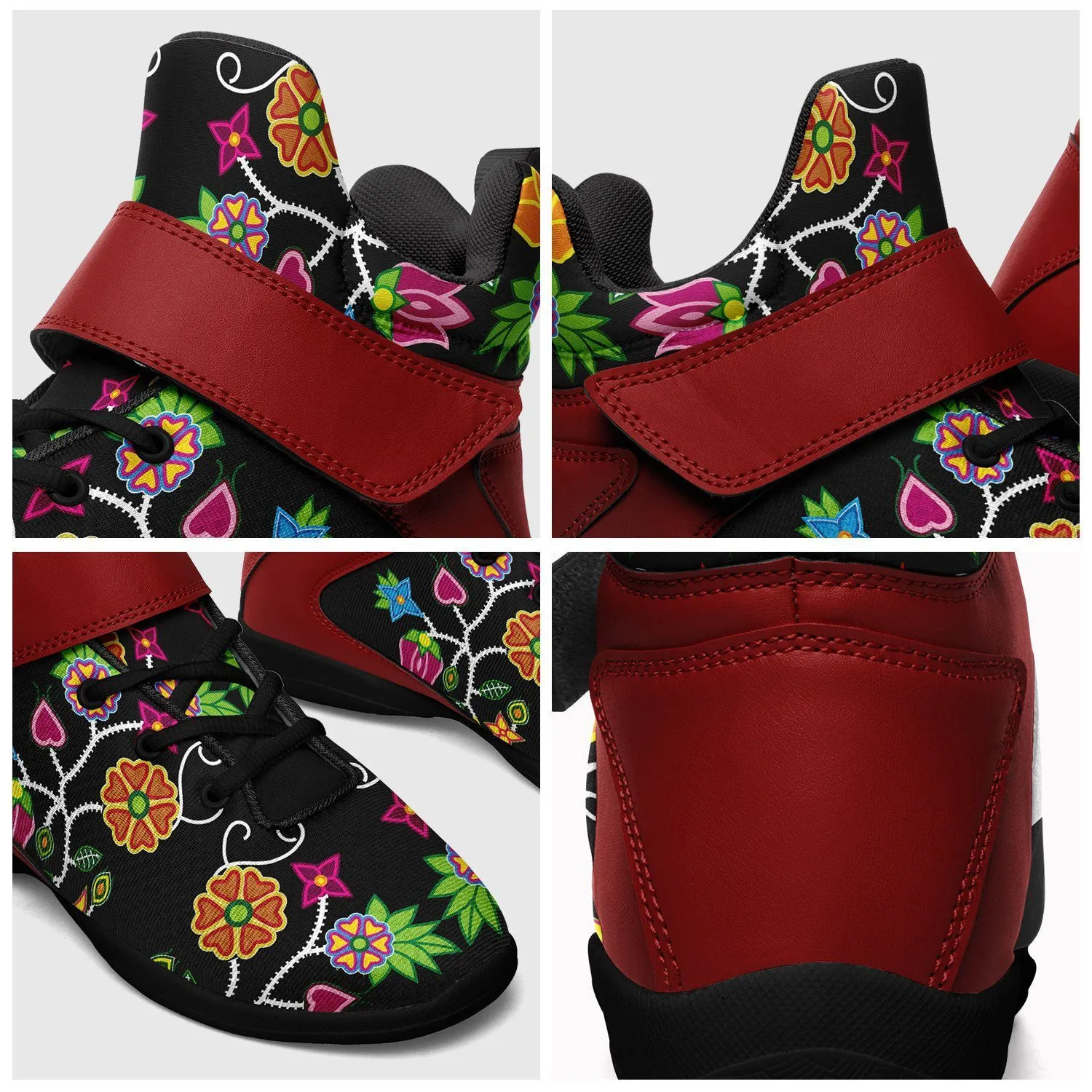 Floral Beadwork Kid's Ipottaa Basketball / Sport High Top Shoes