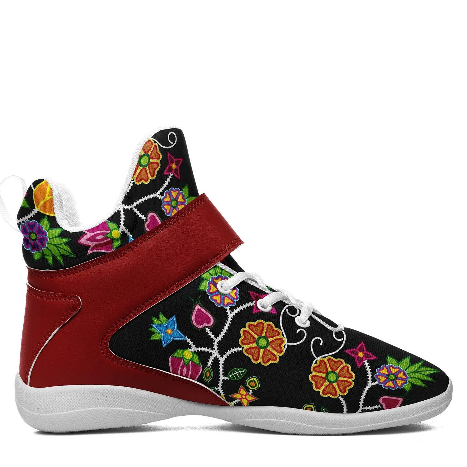 Floral Beadwork Kid's Ipottaa Basketball / Sport High Top Shoes