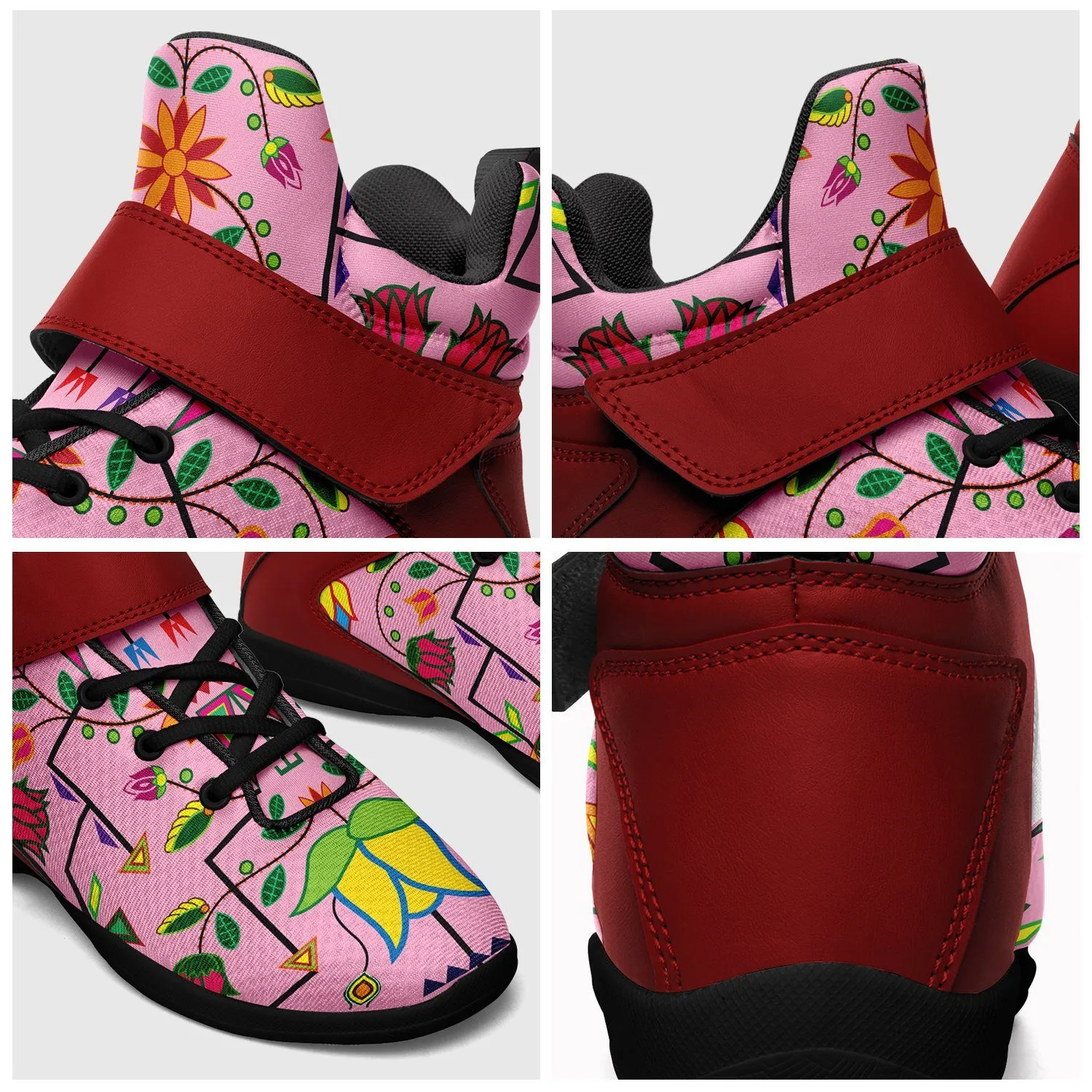 Geometric Floral Summer Sunset Ipottaa Basketball / Sport High Top Shoes