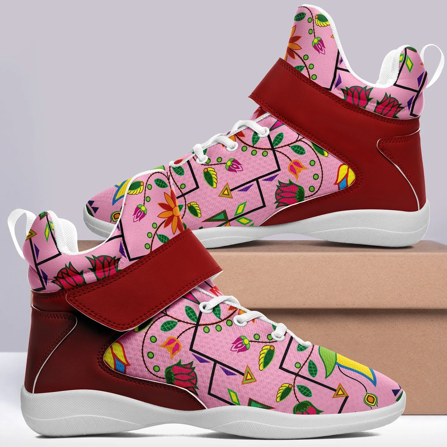 Geometric Floral Summer Sunset Ipottaa Basketball / Sport High Top Shoes