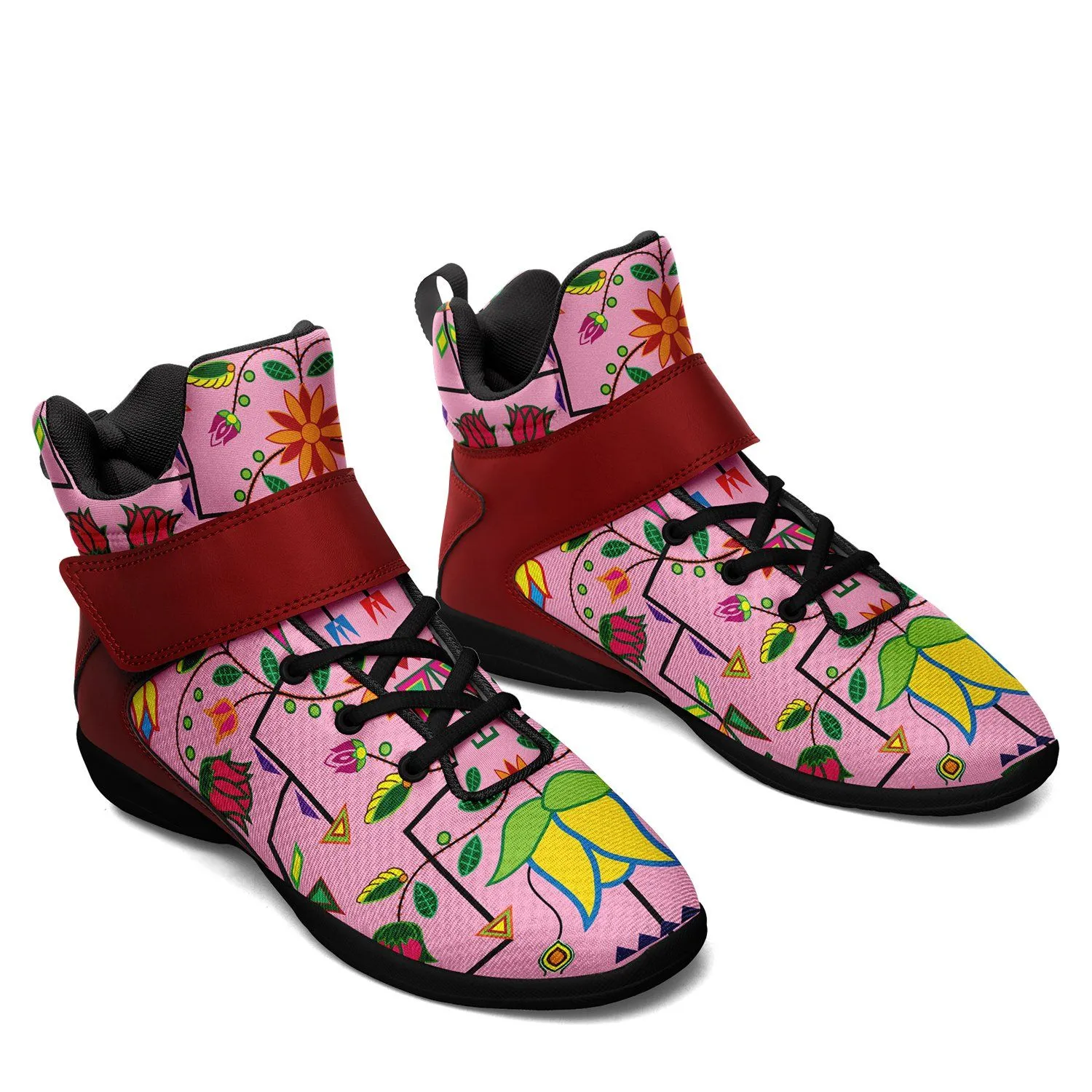 Geometric Floral Summer Sunset Ipottaa Basketball / Sport High Top Shoes