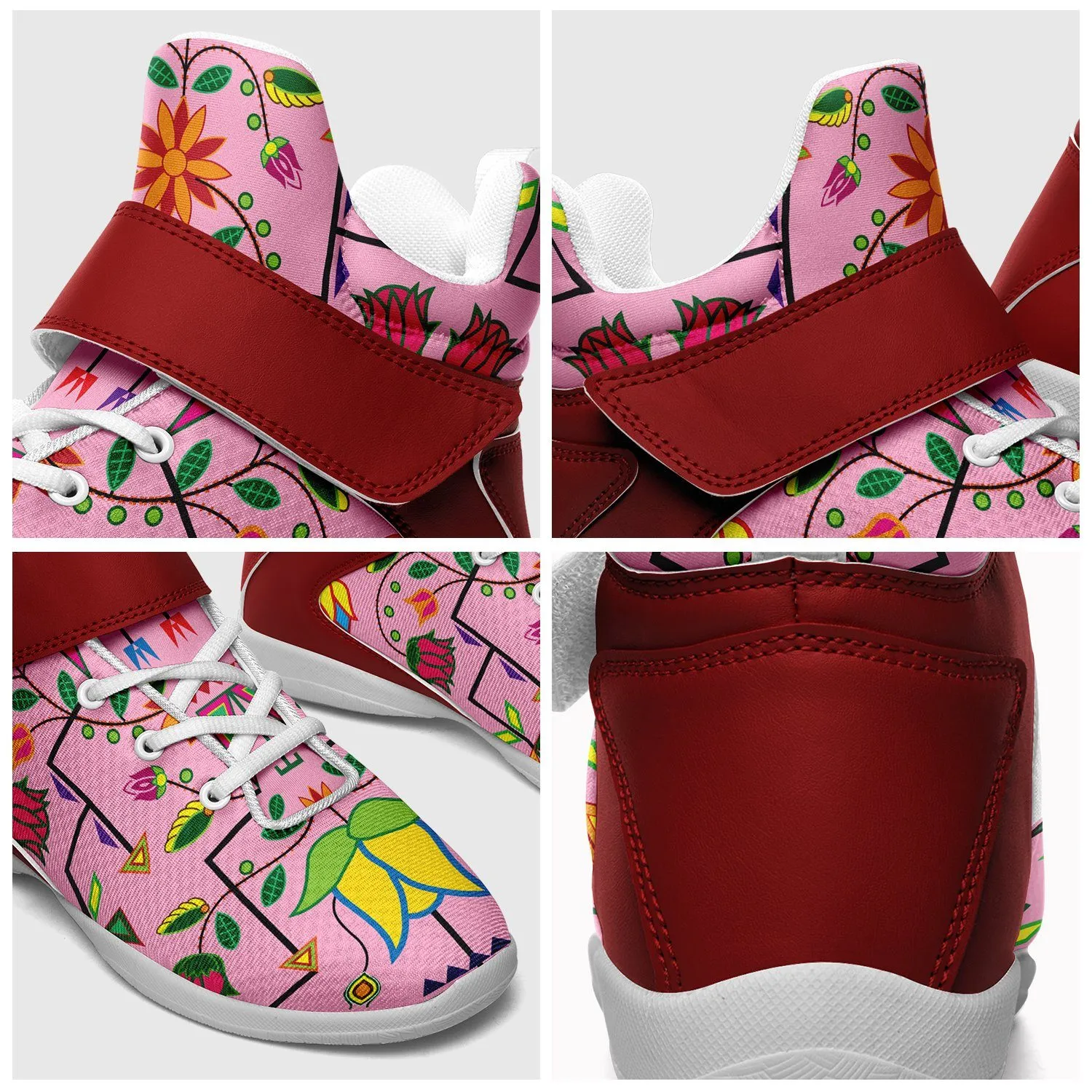 Geometric Floral Summer Sunset Ipottaa Basketball / Sport High Top Shoes