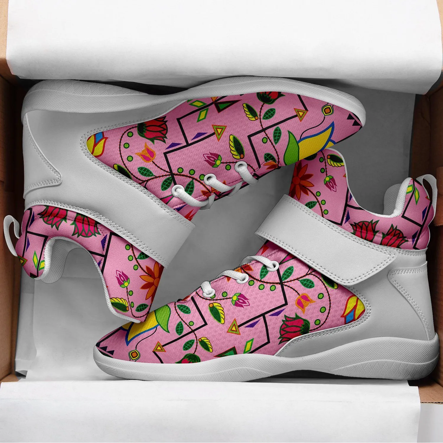 Geometric Floral Summer Sunset Ipottaa Basketball / Sport High Top Shoes