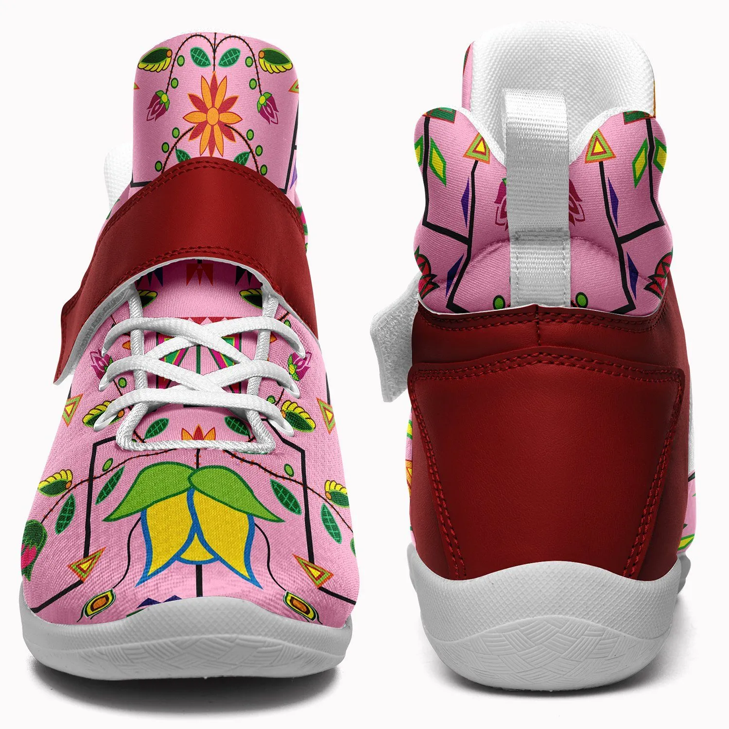 Geometric Floral Summer Sunset Ipottaa Basketball / Sport High Top Shoes