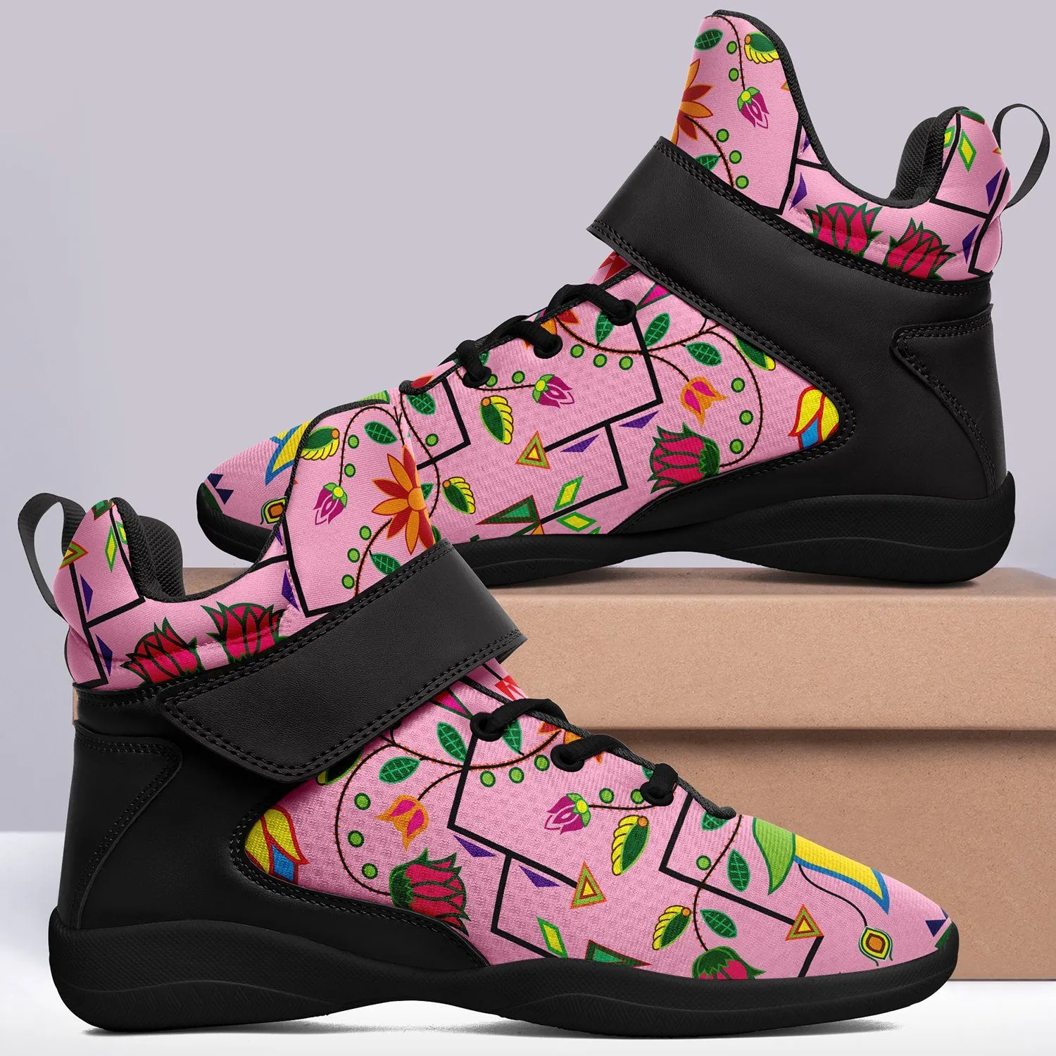 Geometric Floral Summer Sunset Ipottaa Basketball / Sport High Top Shoes