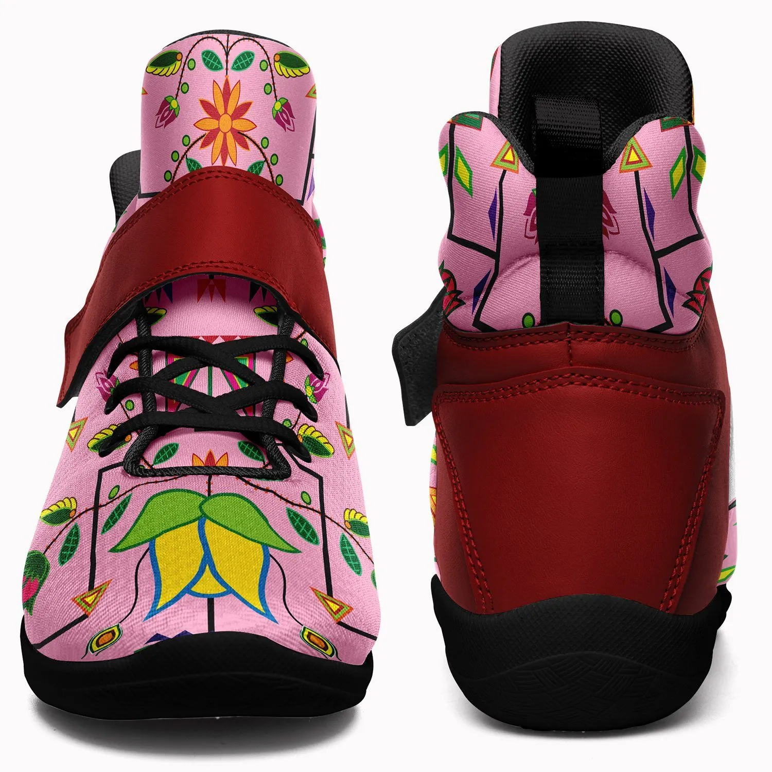 Geometric Floral Summer Sunset Ipottaa Basketball / Sport High Top Shoes