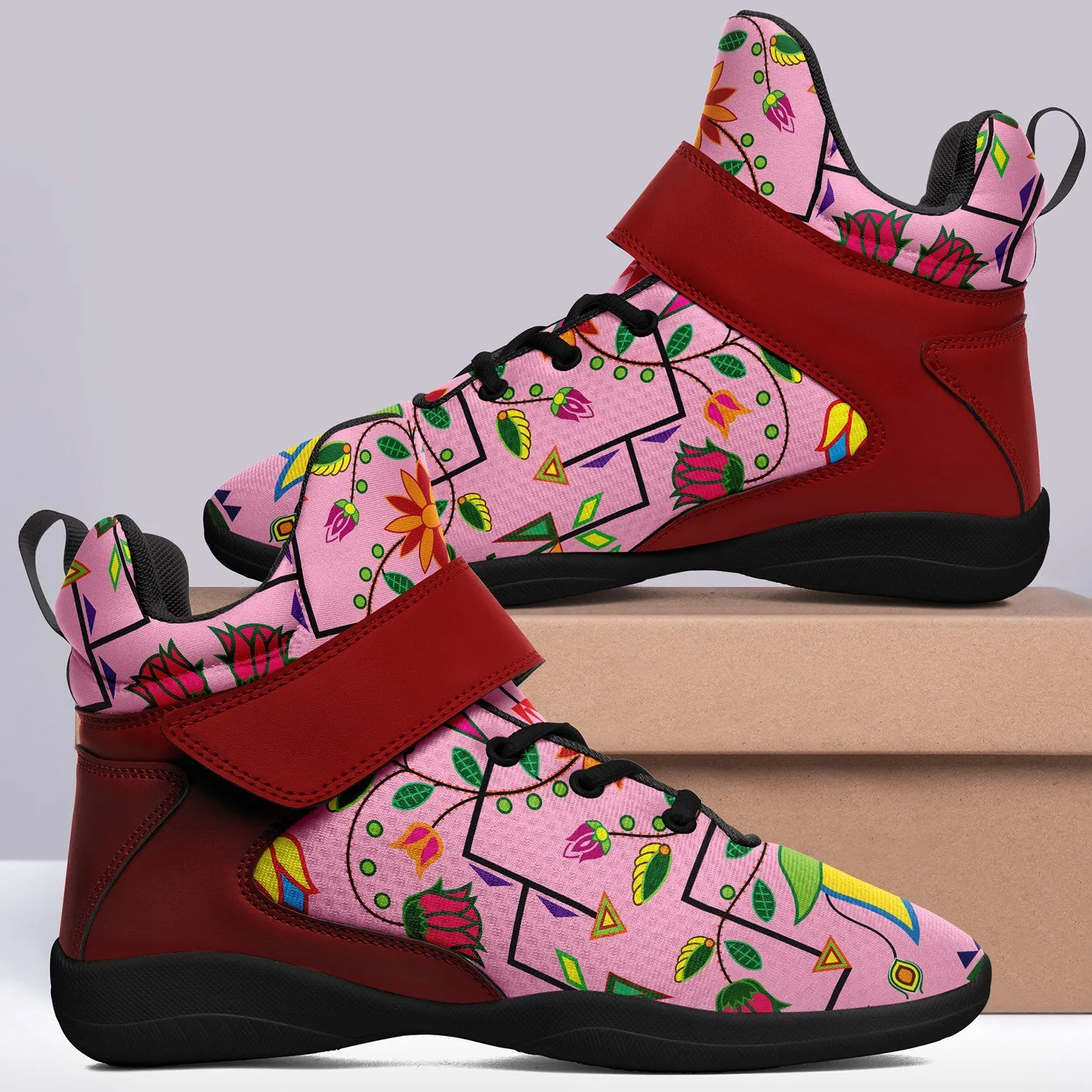 Geometric Floral Summer Sunset Ipottaa Basketball / Sport High Top Shoes