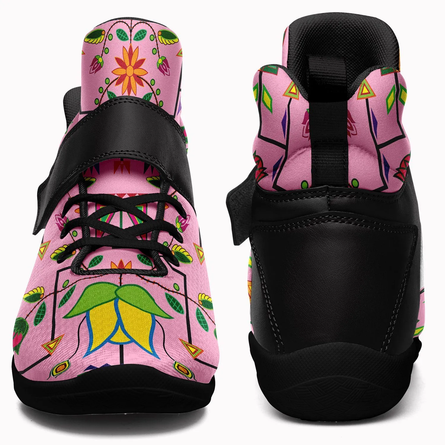 Geometric Floral Summer Sunset Ipottaa Basketball / Sport High Top Shoes