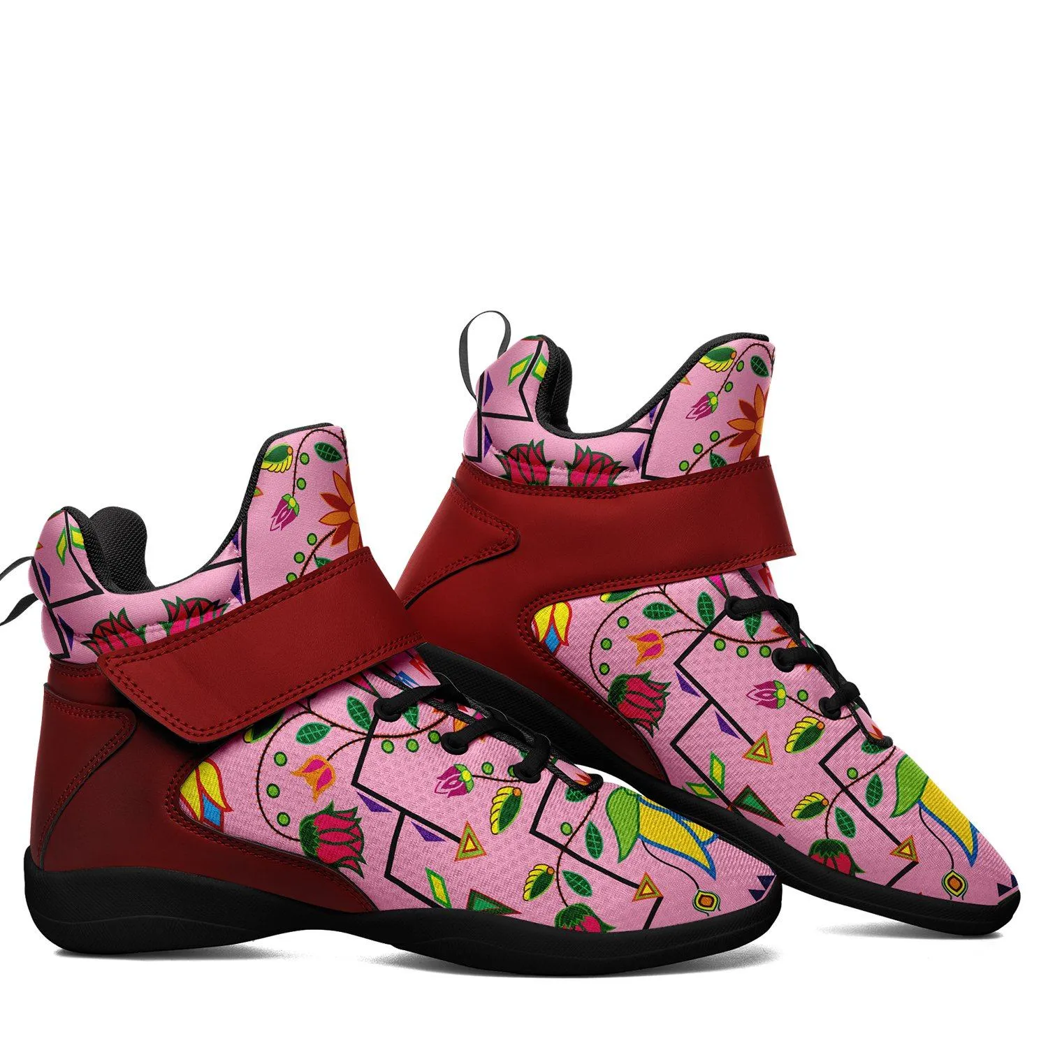 Geometric Floral Summer Sunset Ipottaa Basketball / Sport High Top Shoes