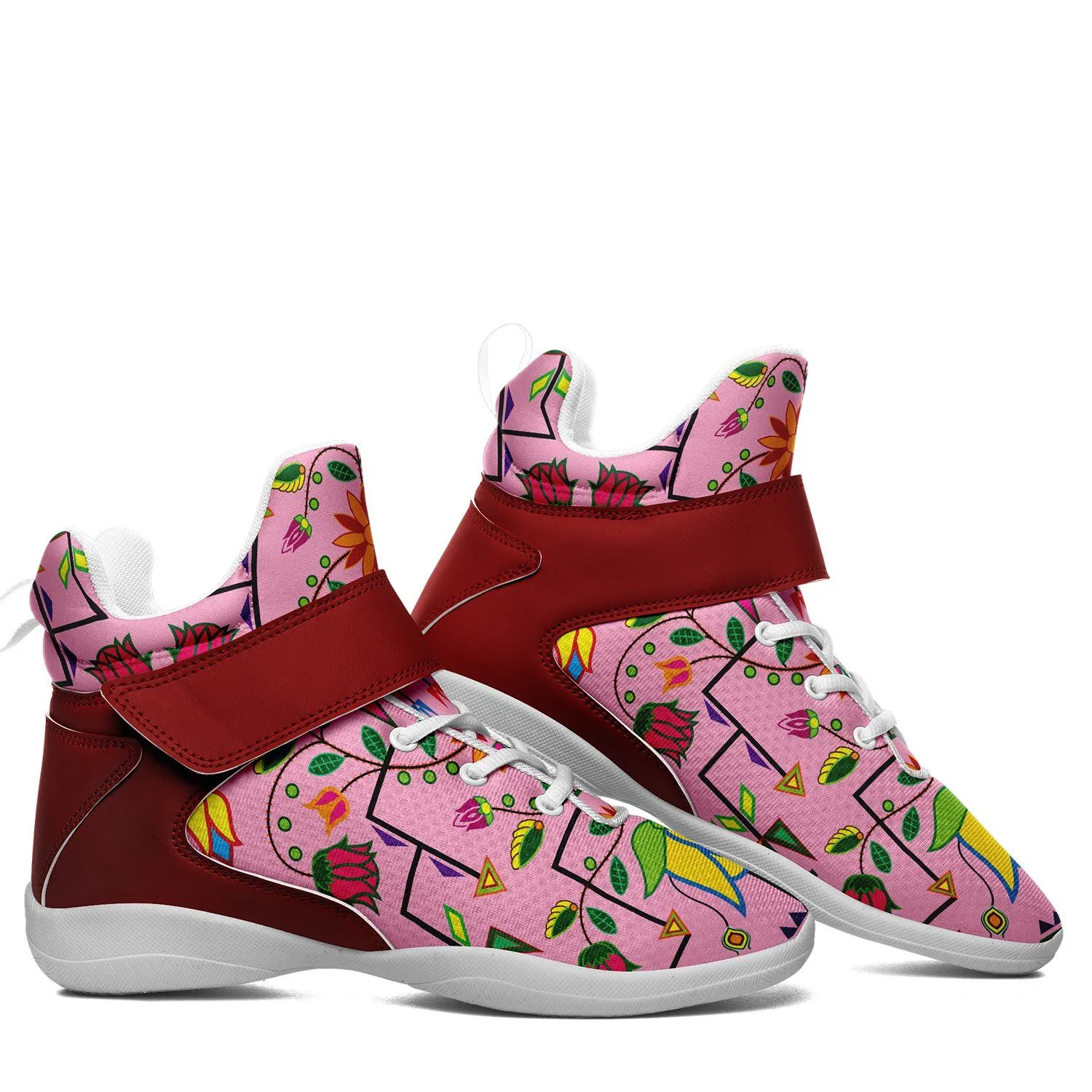 Geometric Floral Summer Sunset Ipottaa Basketball / Sport High Top Shoes