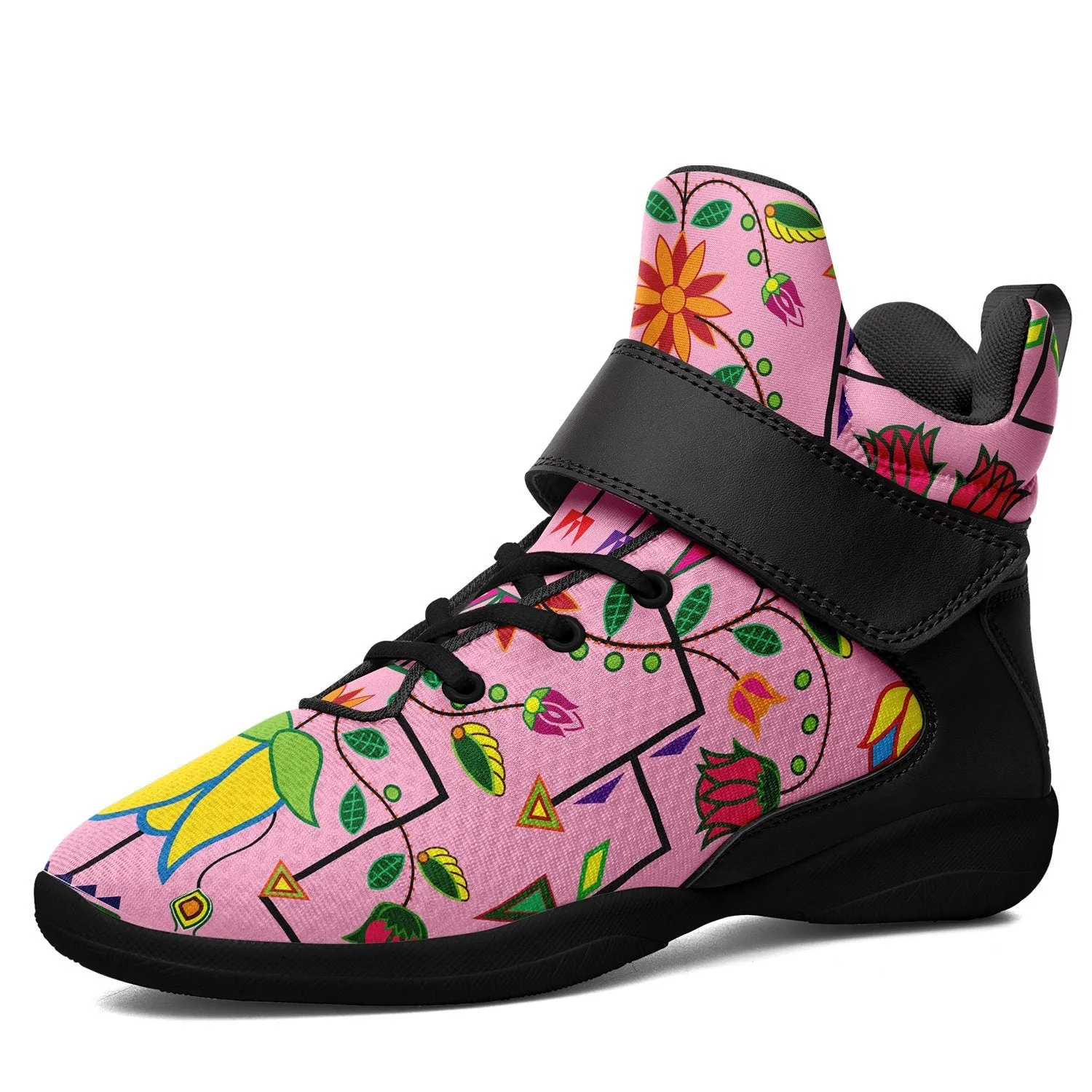 Geometric Floral Summer Sunset Ipottaa Basketball / Sport High Top Shoes