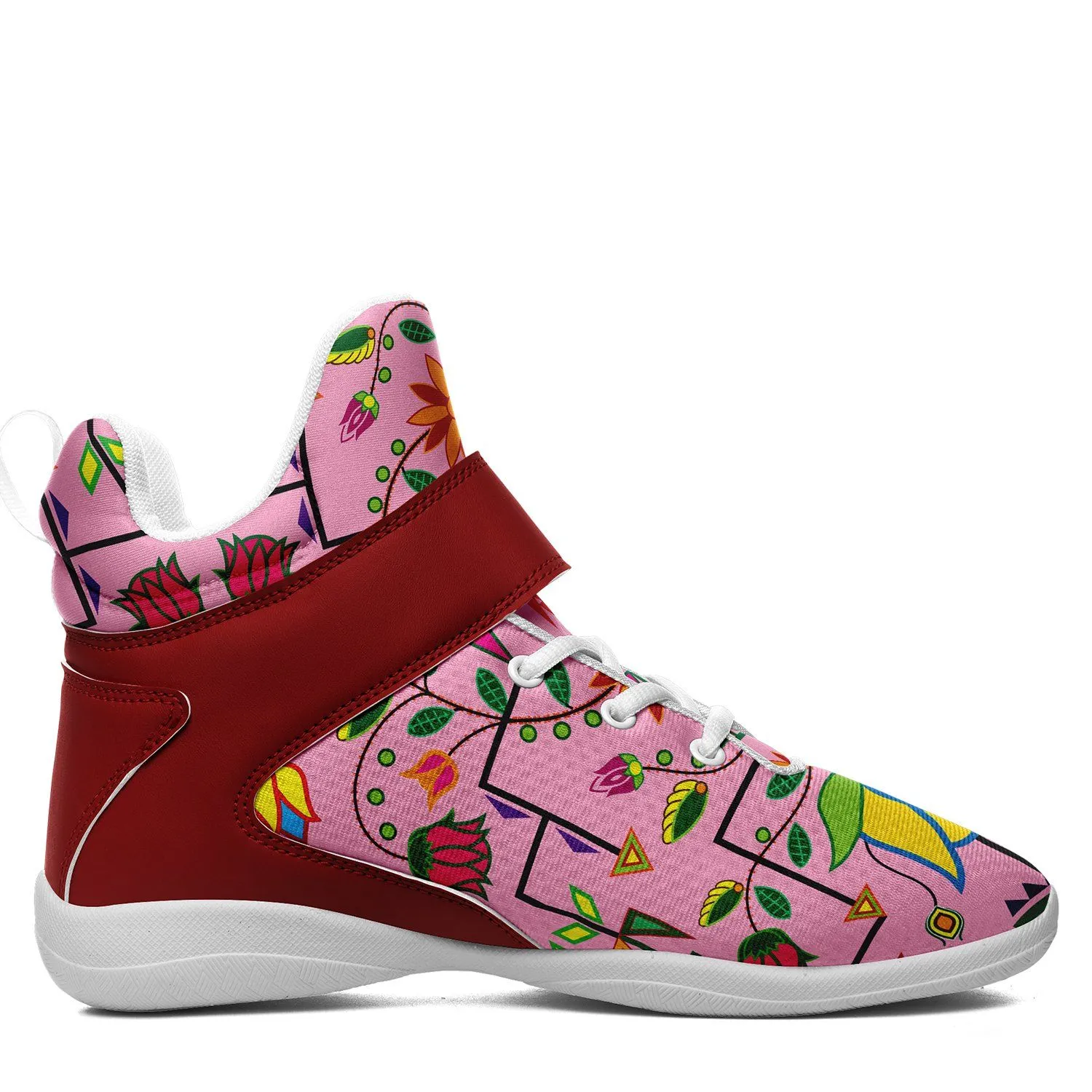 Geometric Floral Summer Sunset Ipottaa Basketball / Sport High Top Shoes