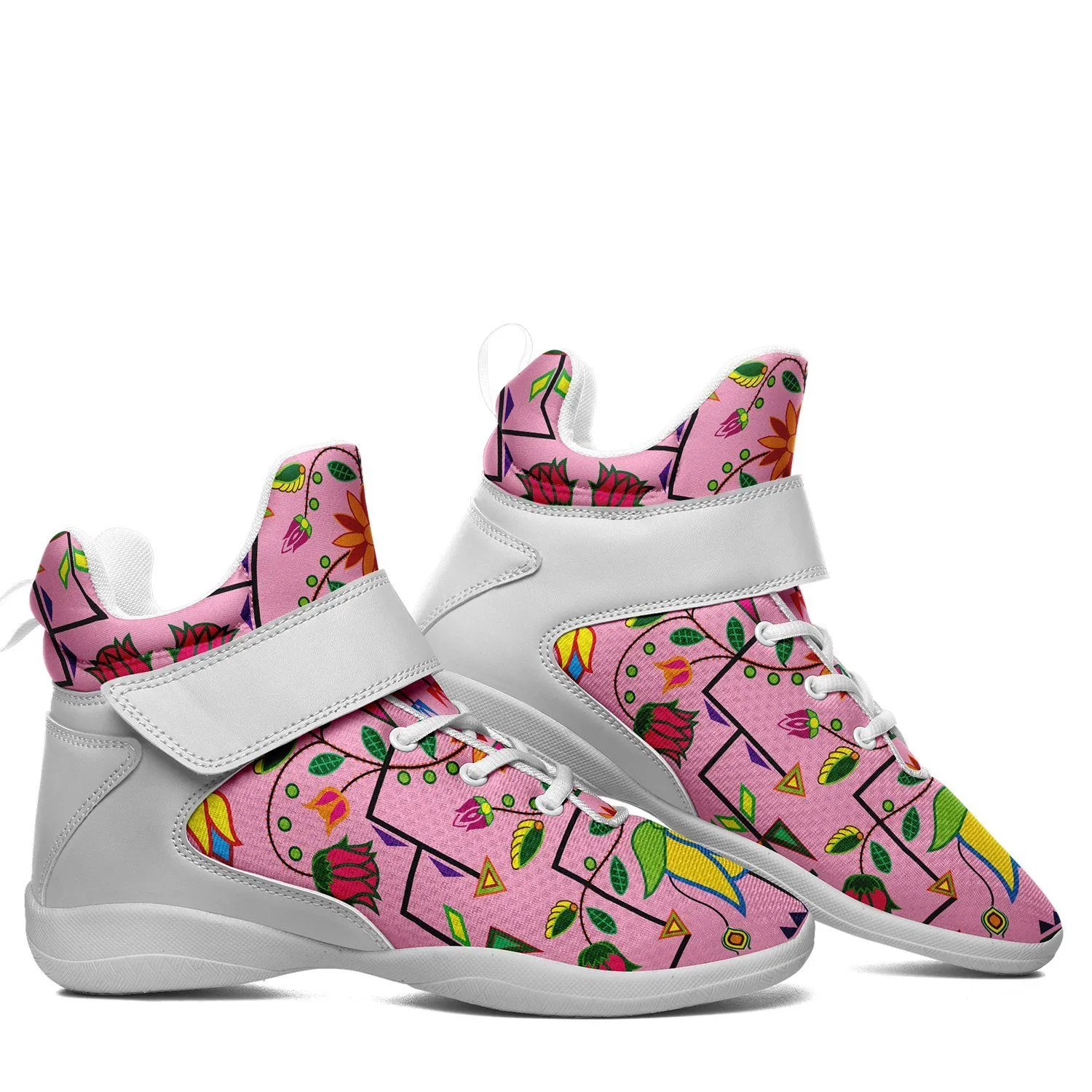 Geometric Floral Summer Sunset Ipottaa Basketball / Sport High Top Shoes