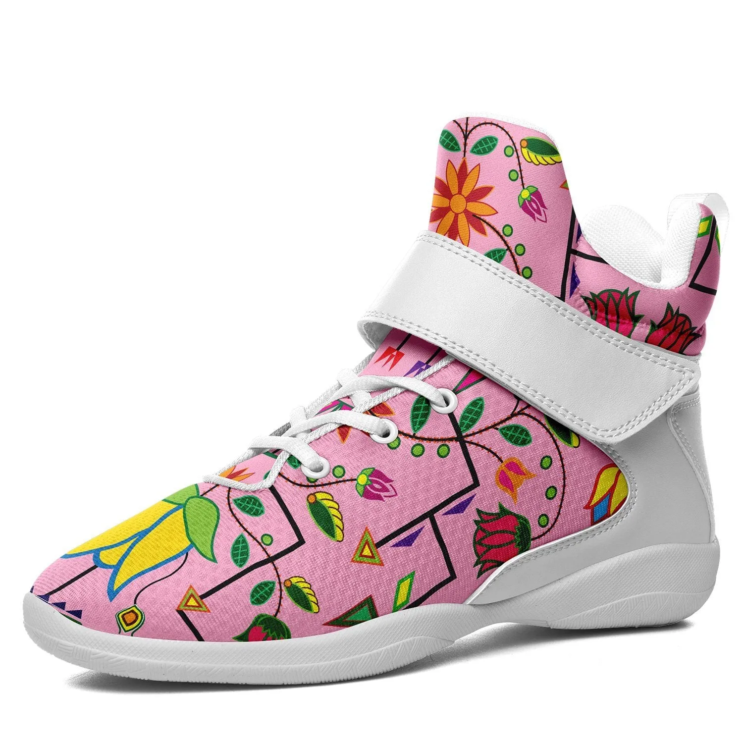 Geometric Floral Summer Sunset Ipottaa Basketball / Sport High Top Shoes