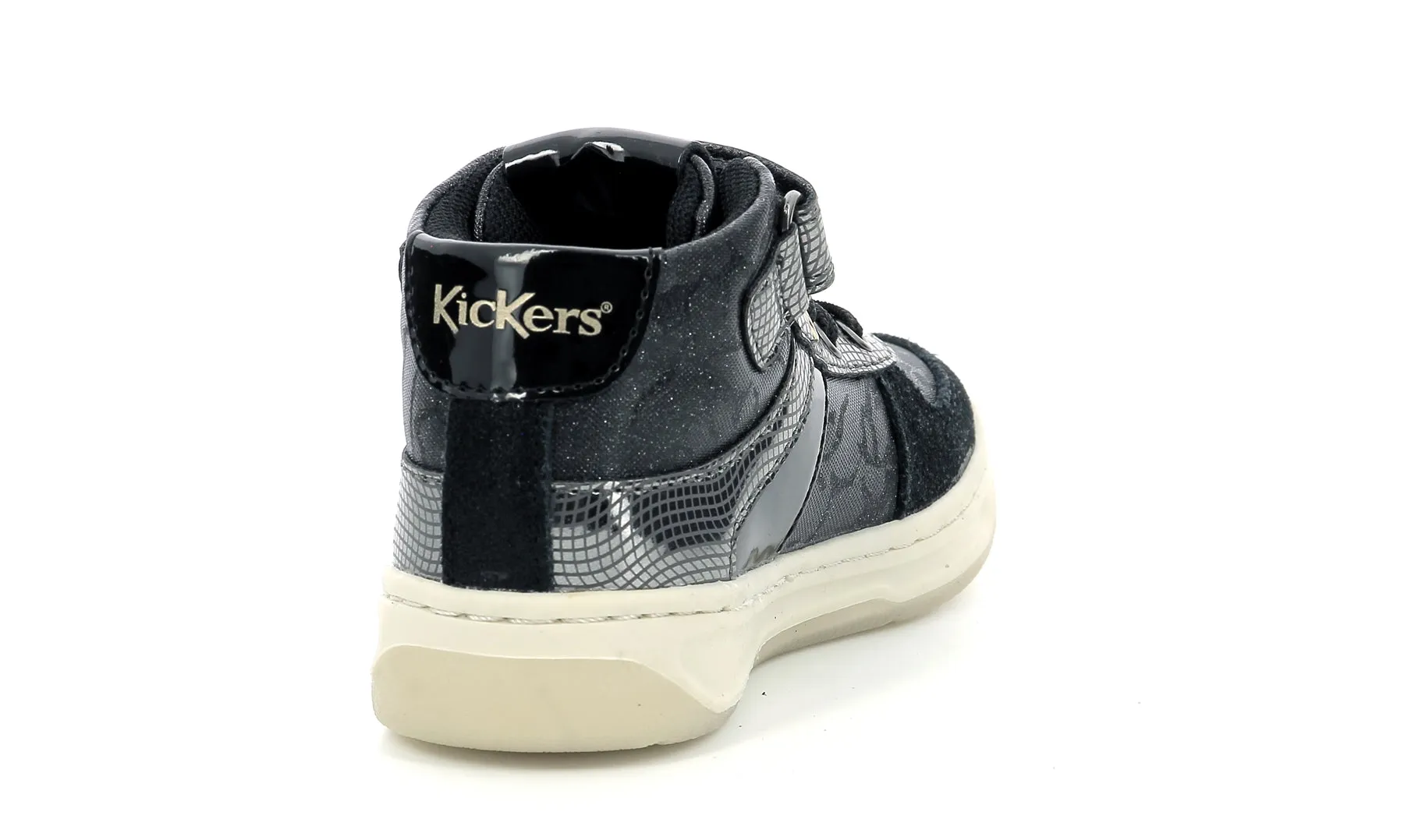 KICKERS KICKALIEN Noir Brillant Chaussures Hautes Sneakers