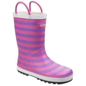 Kids Captain Stripy Wellies Pink