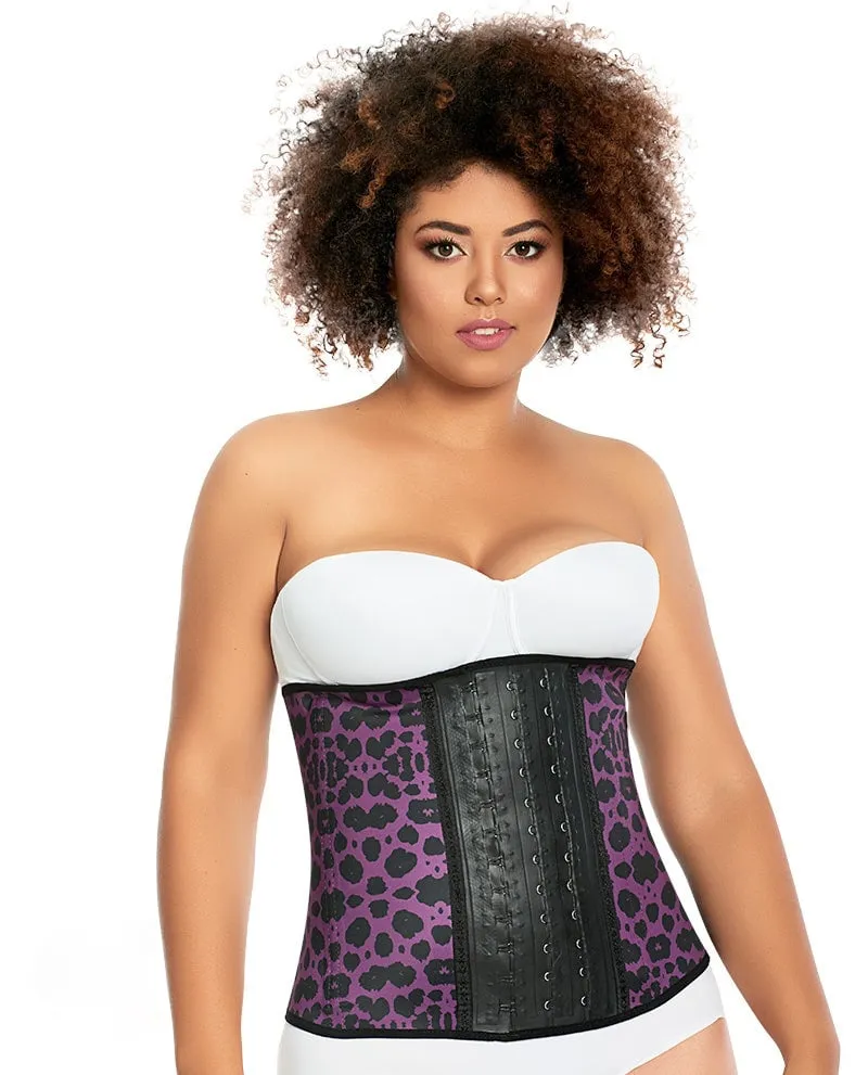 Leopard Long Waist Trainer - Purple