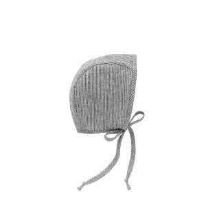 Lined Bonnet - Natural Stripe Cotton